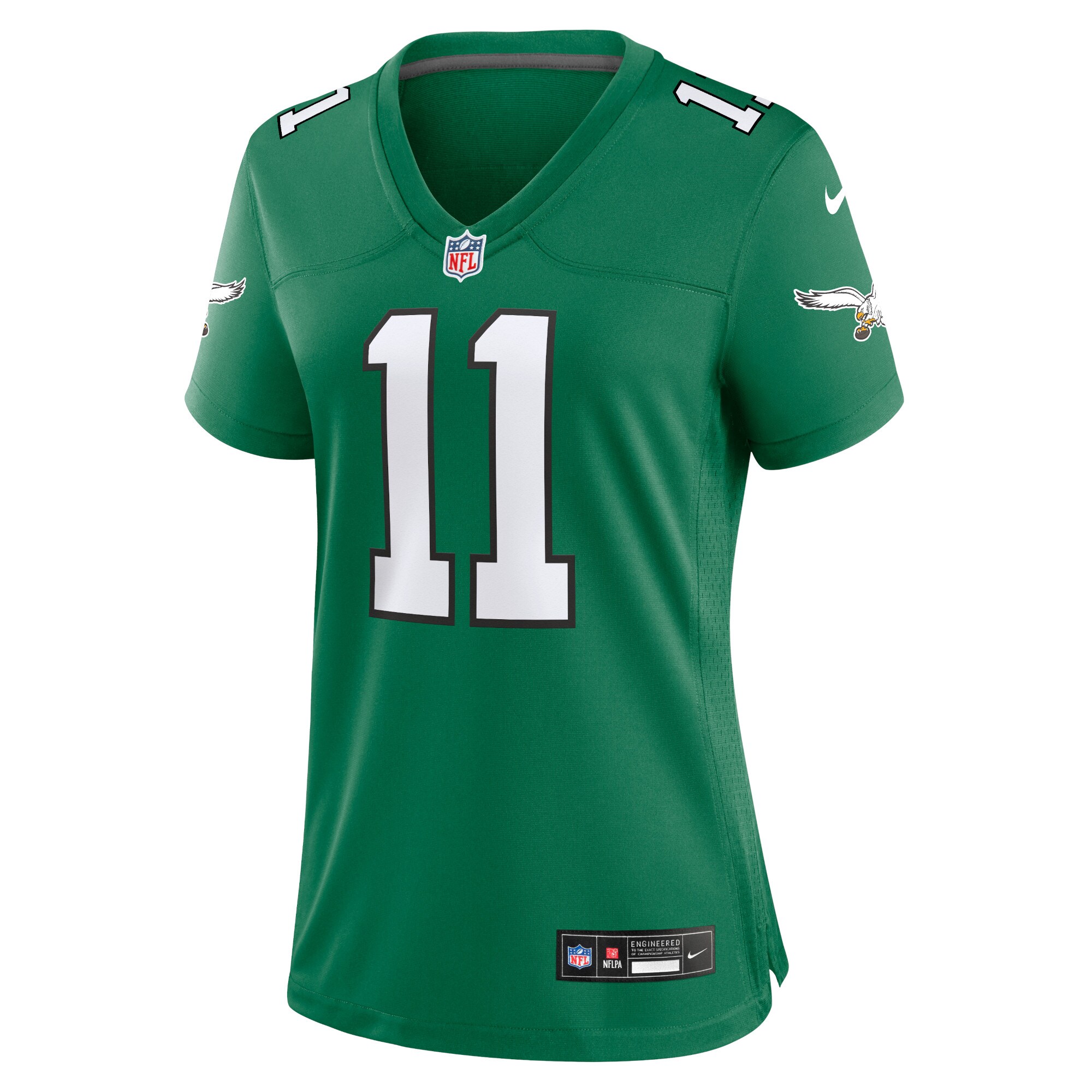 aj brown philadelphia eagles nike womens player jersey kelly green clowdercats ky6mm.jpg