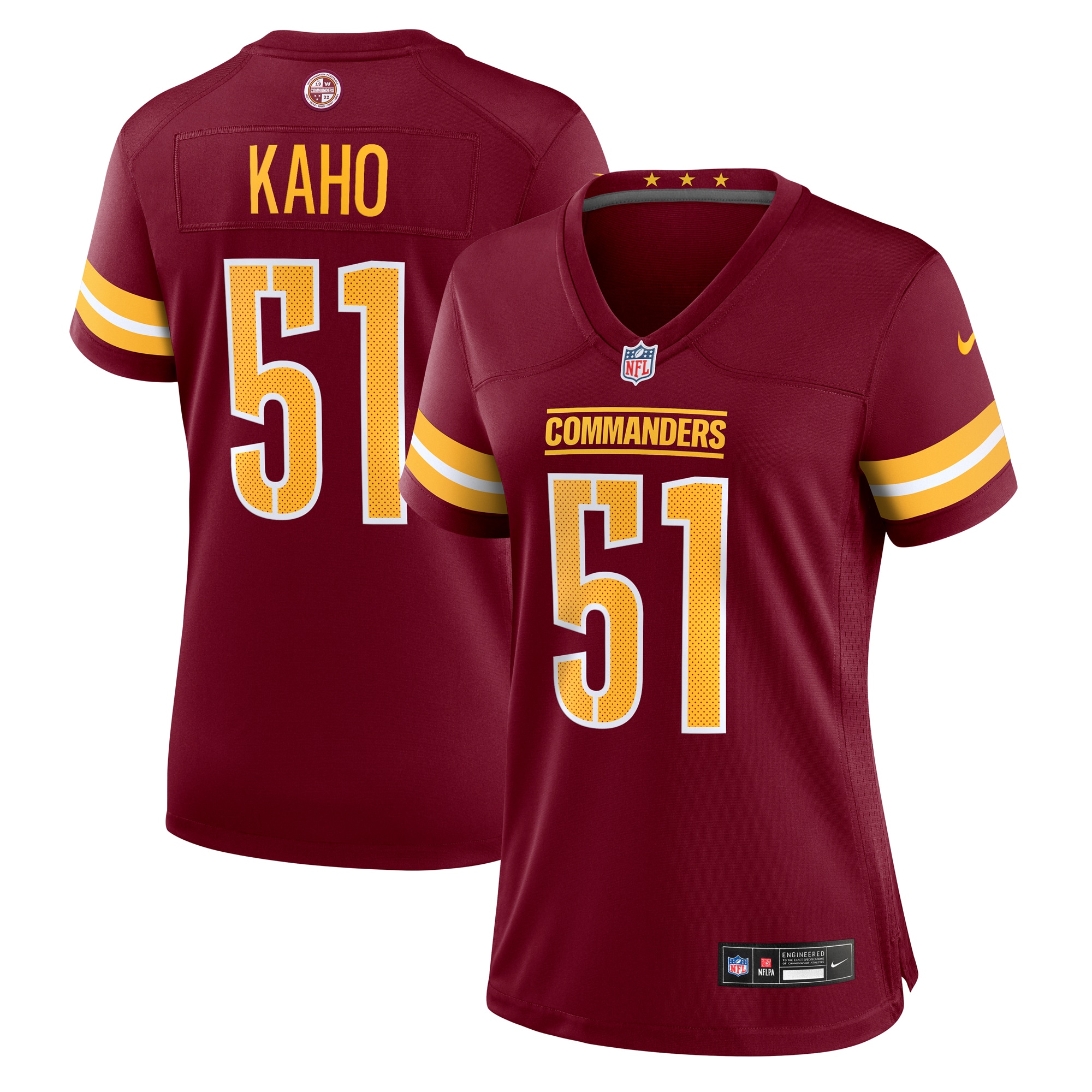 ale kaho washington commanders nike womens team game jersey burgundy clowdercats rclh6.jpg