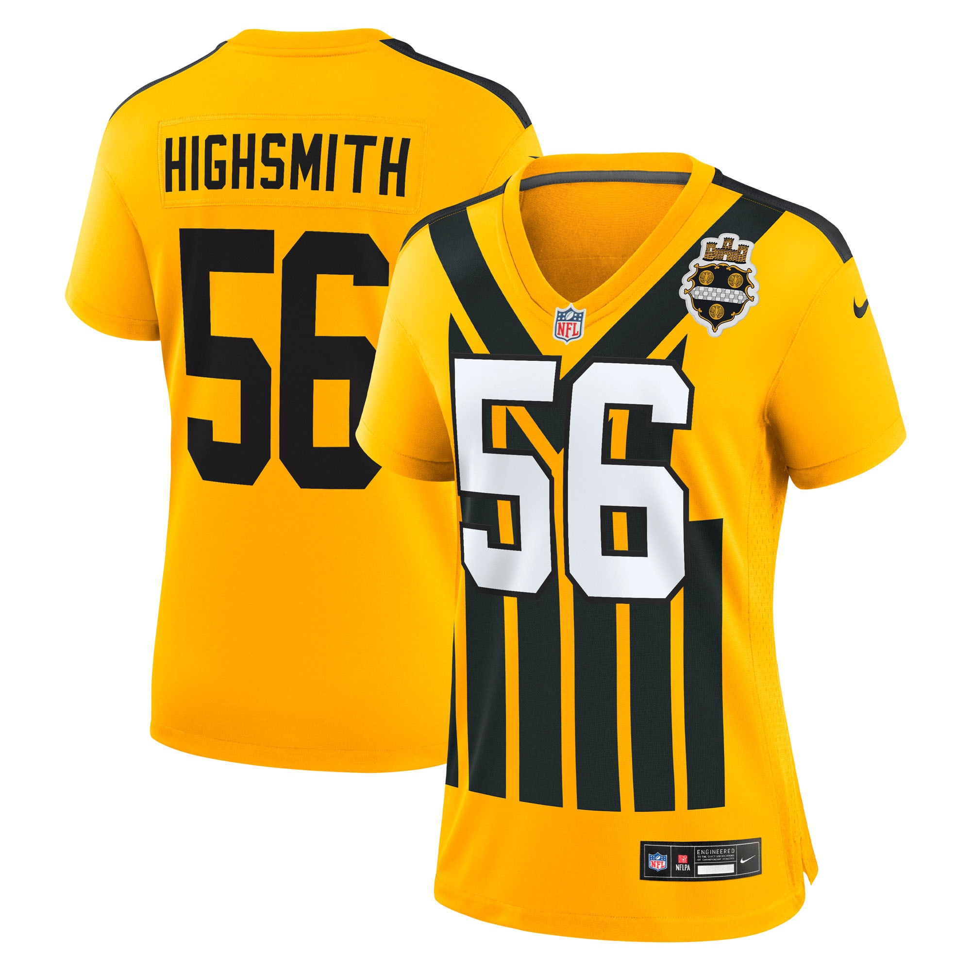 alex highsmith pittsburgh steelers nike womens alternate game jersey gold clowdercats gmjl2.jpg