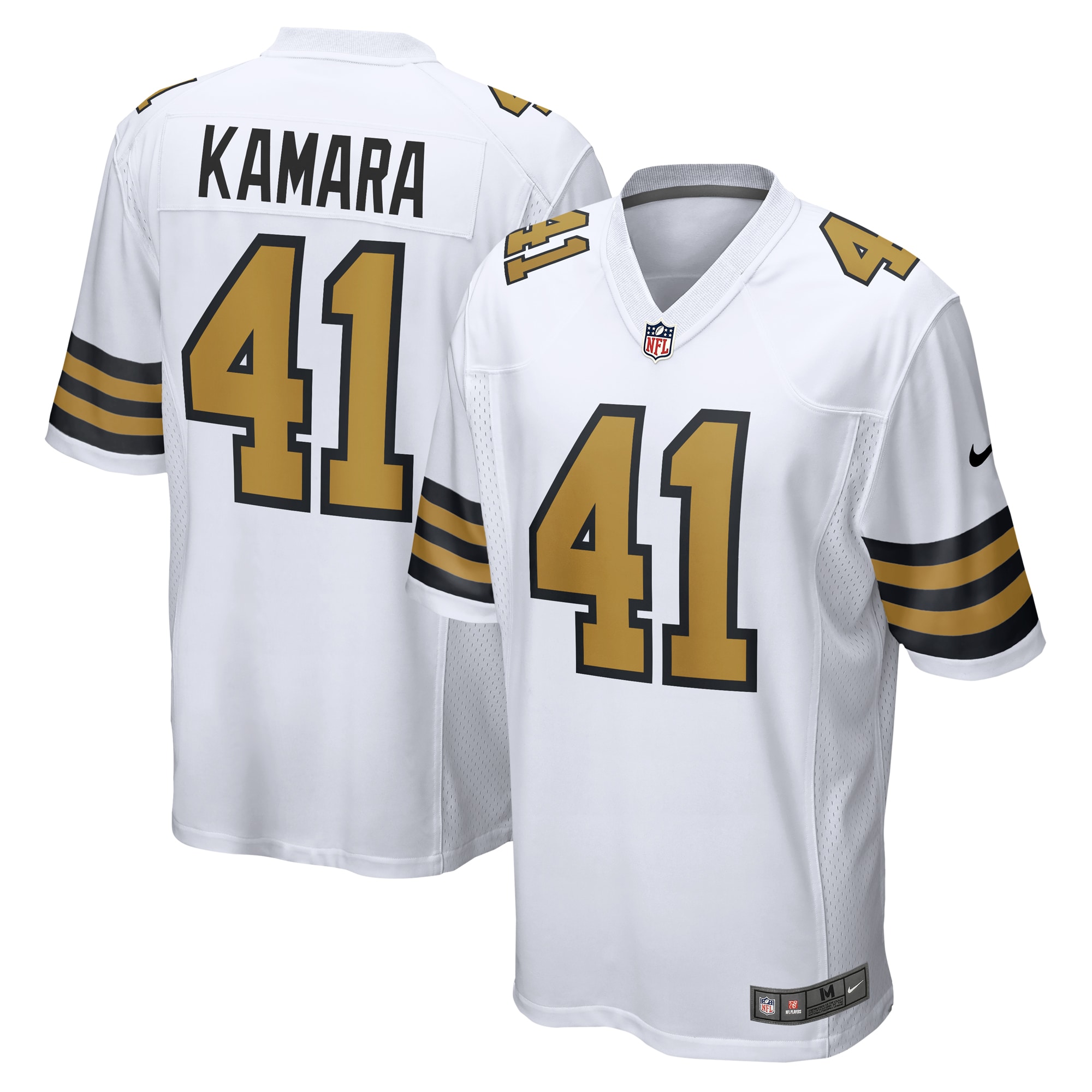 alvin kamara new orleans saints nike alternate game jersey white clowdercats r8duy.jpg