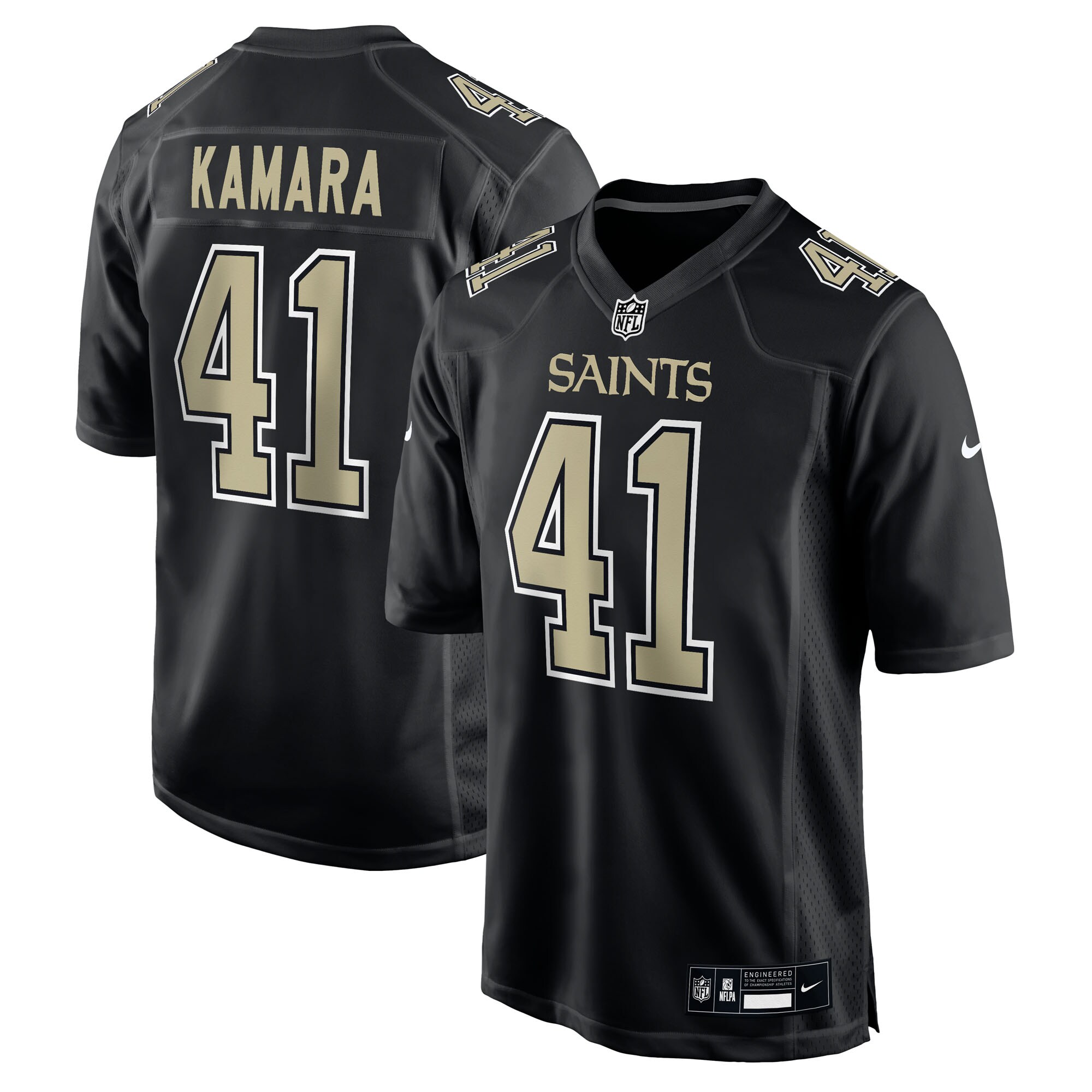 alvin kamara new orleans saints nike fashion game jersey carbon black clowdercats 58kuh.jpg