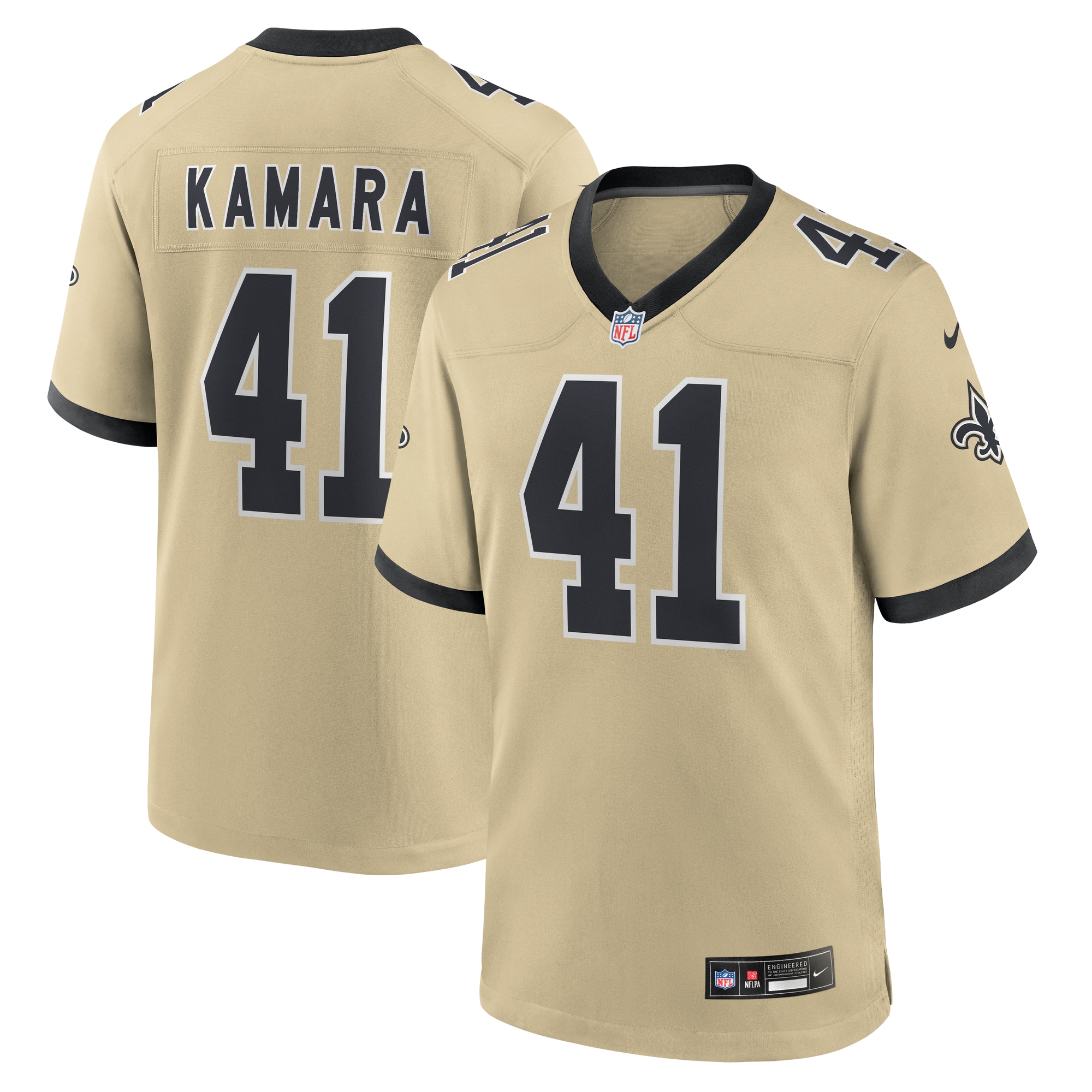 alvin kamara new orleans saints nike gameday golds alternate game player jersey gold clowdercats rxtyi.jpg