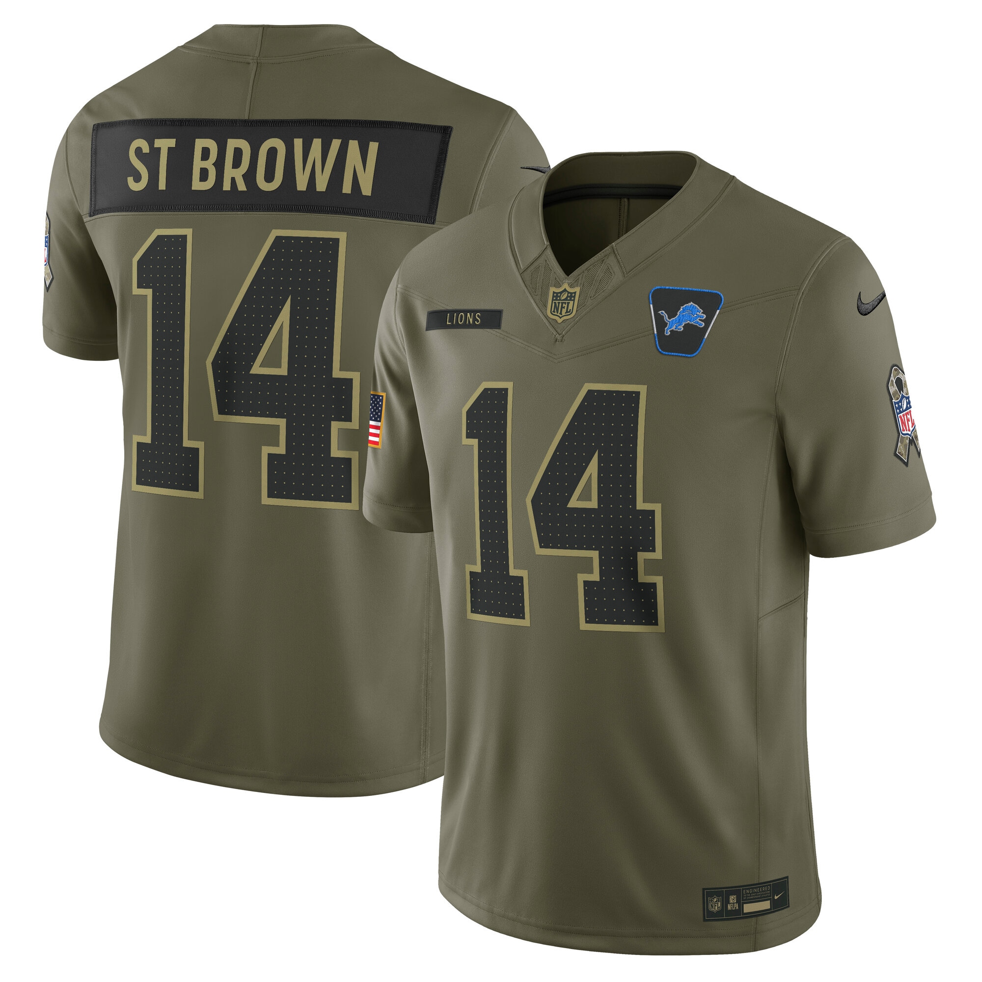 amon ra st brown detroit lions nike 2025 salute to service limited jersey olive clowdercats radqg.jpg