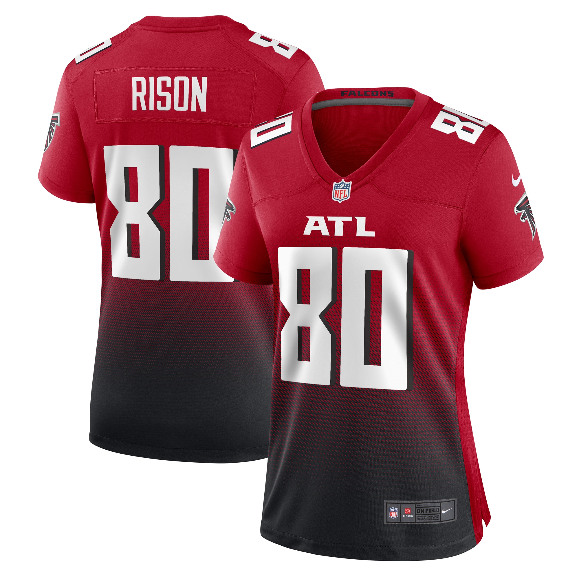 andre rison atlanta falcons nike womens retired player jersey red clowdercats opcdb.jpg