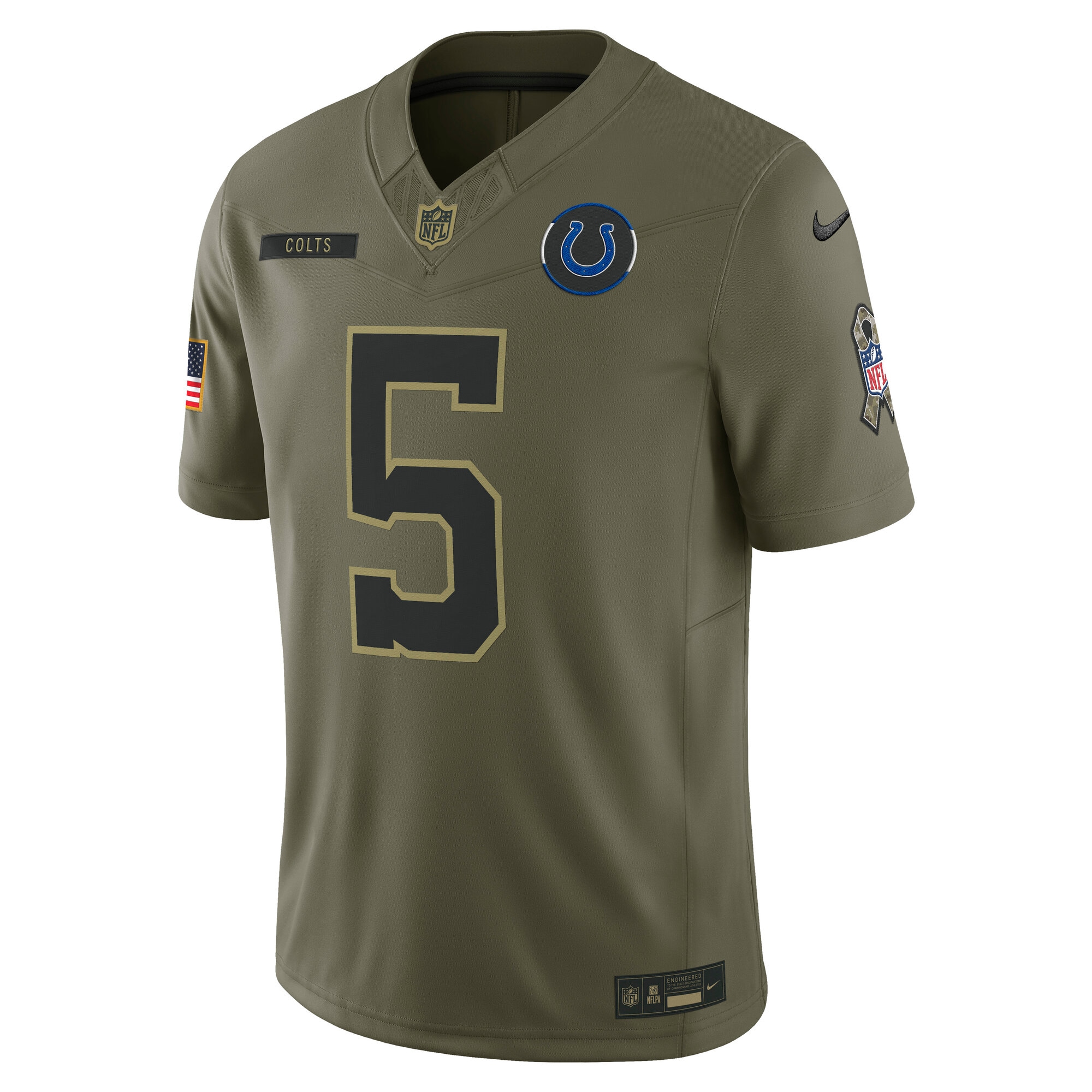 anthony richardson sr indianapolis colts nike 2025 salute to service limited jersey olive clowdercats zljb4.jpg