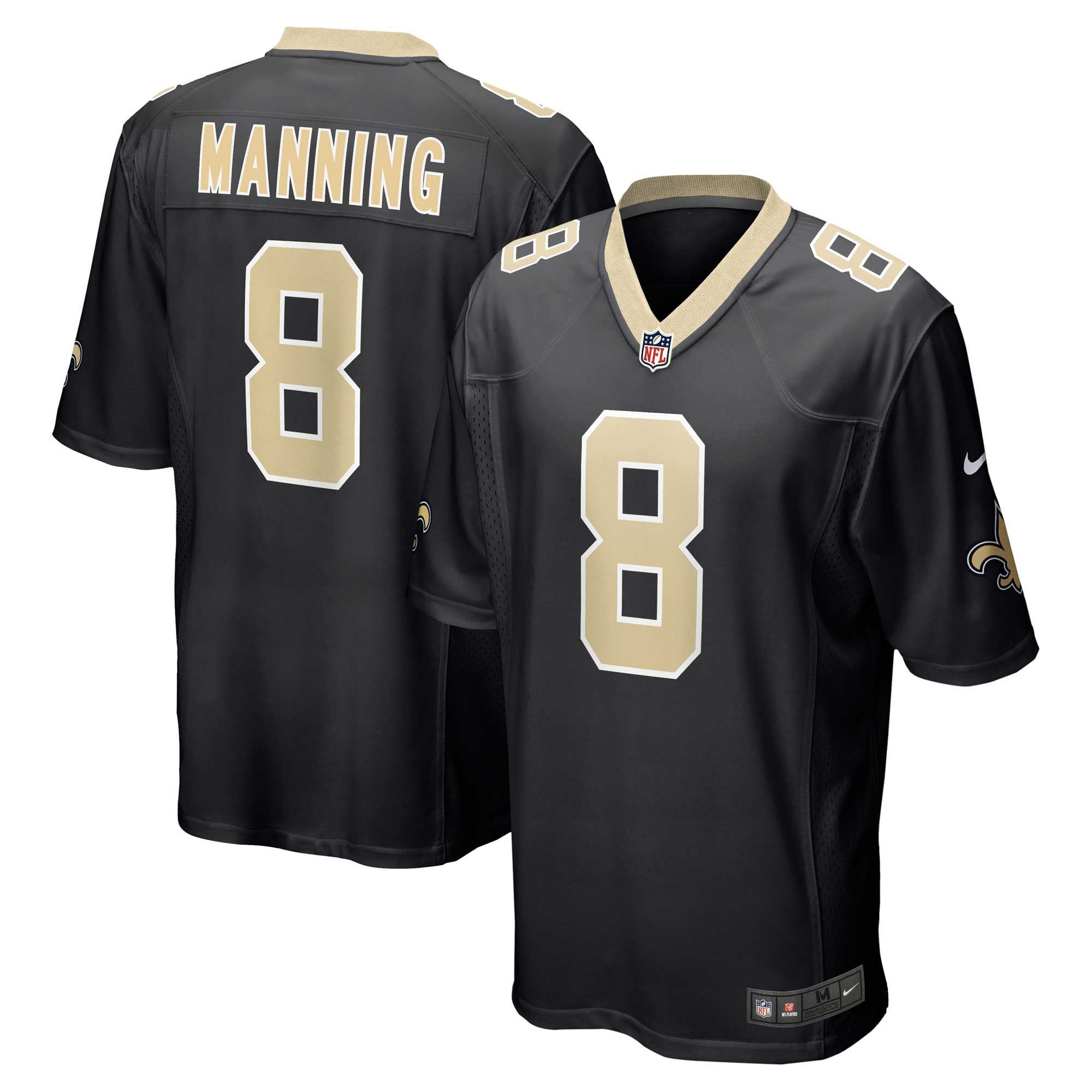 archie manning new orleans saints nike retired player game jersey black clowdercats gggzm.jpg