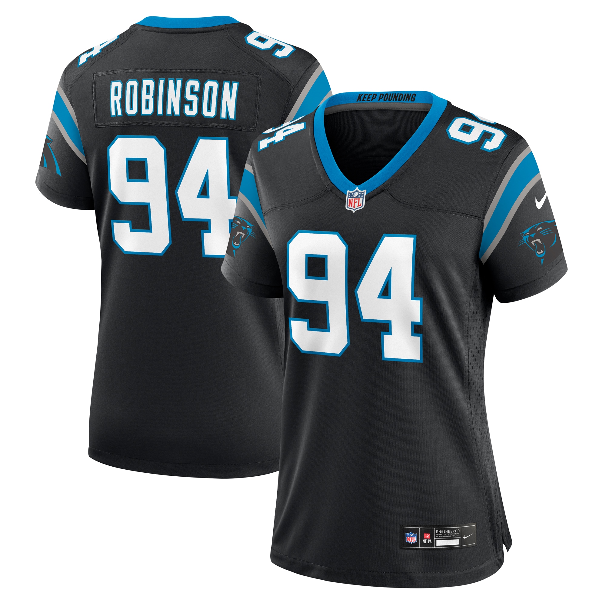 ashawn robinson carolina panthers nike womens game jersey black clowdercats p7byt.jpg