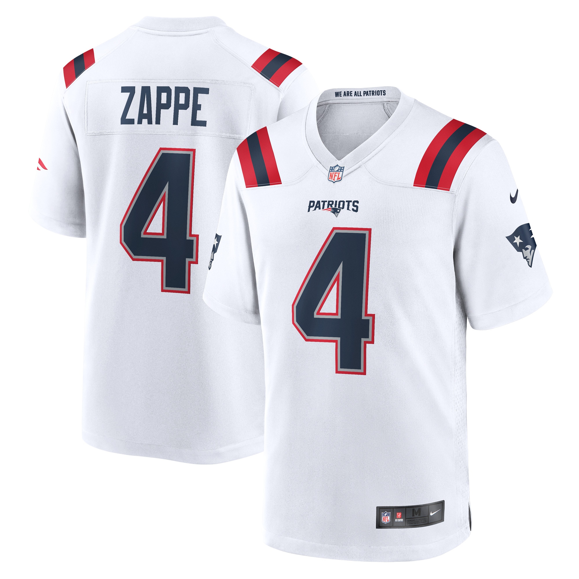 bailey zappe new england patriots nike game player jersey white clowdercats bqp1r.jpg