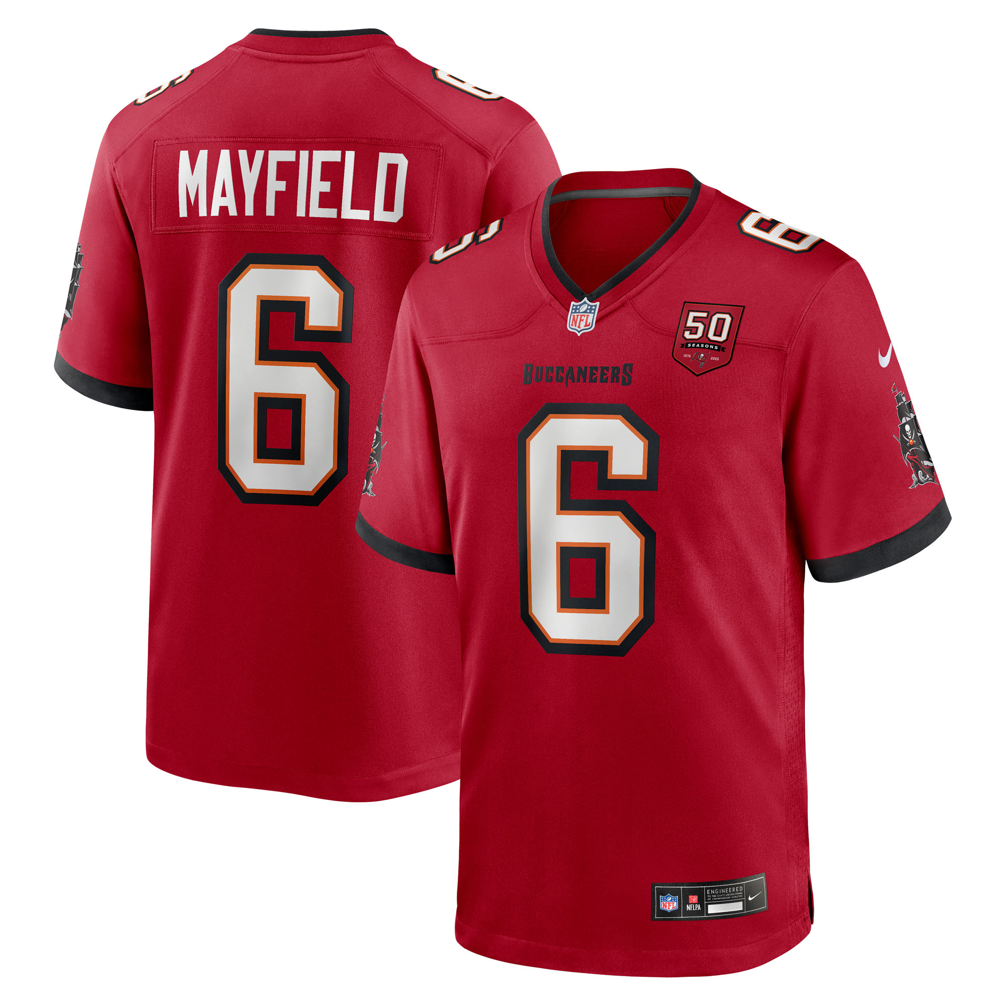 baker mayfield tampa bay buccaneers nike 50th season team game jersey red clowdercats hret5.jpg