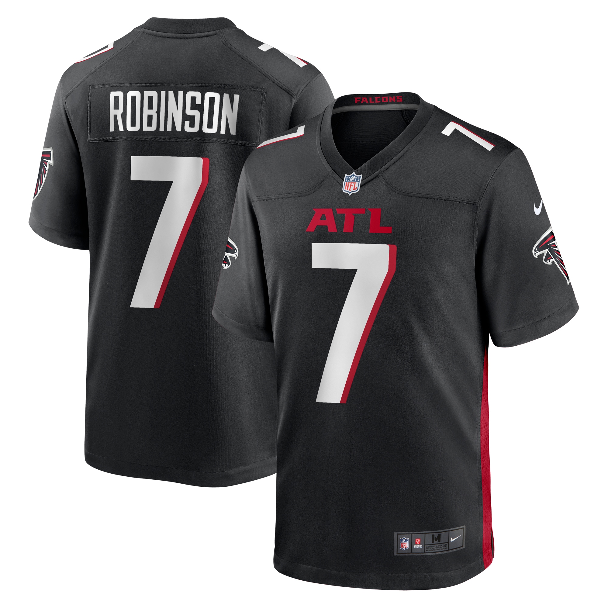 bijan robinson atlanta falcons nike game jersey black clowdercats kckur.jpg