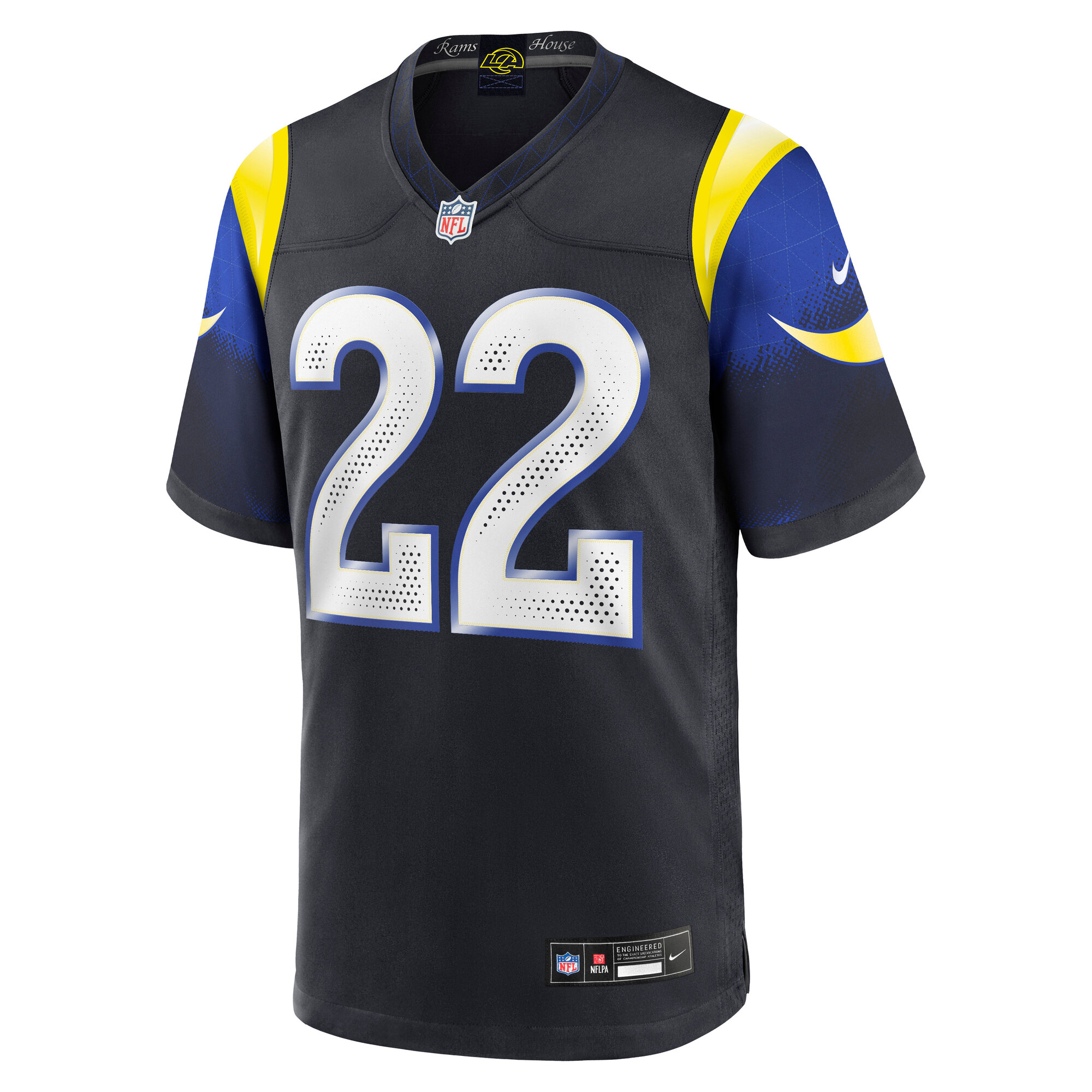 blake corum los angeles rams nike 2025 rivalries collection game jersey midnight blue clowdercats 9epsw.jpg