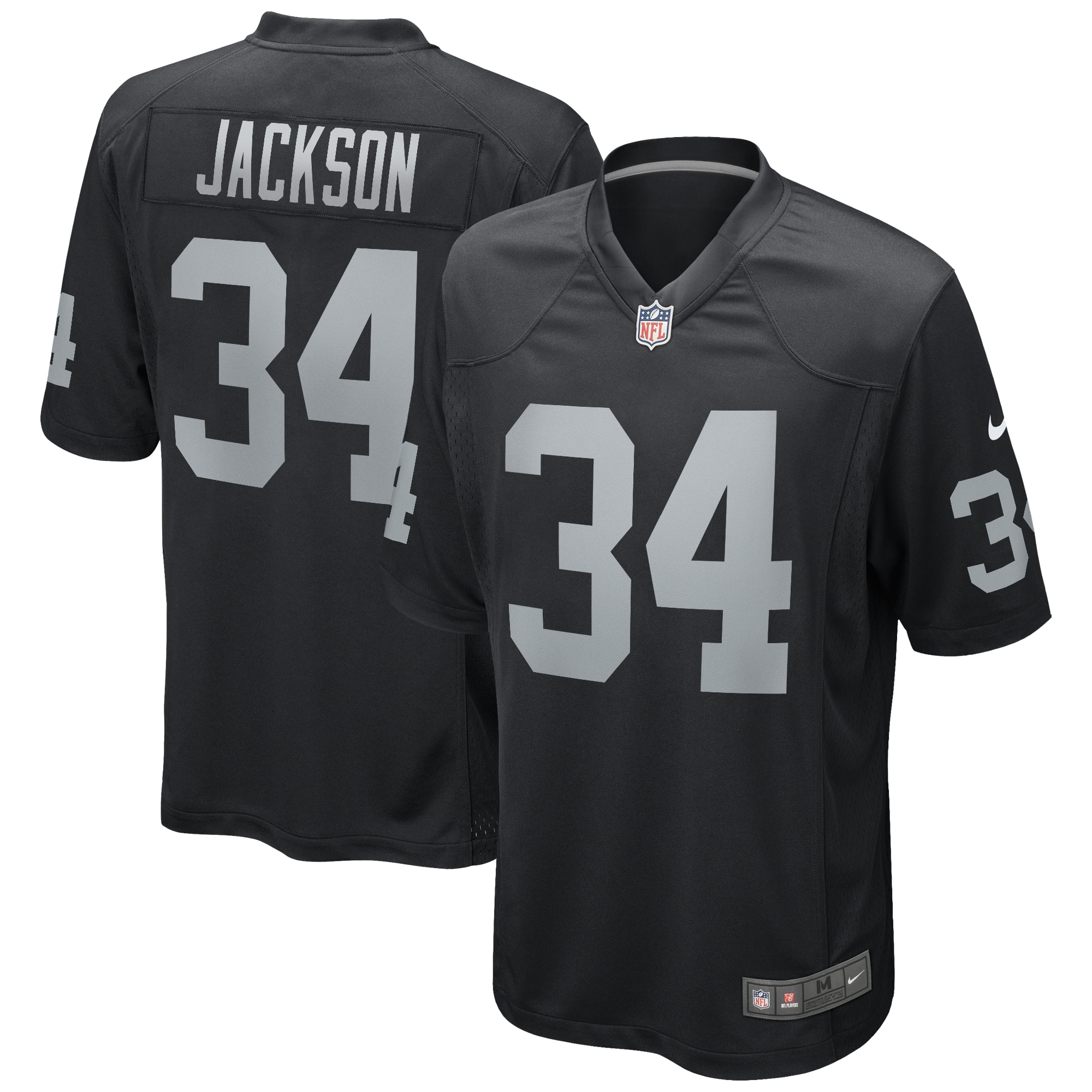 bo jackson las vegas raiders nike game retired player jersey black clowdercats gsh59.jpg