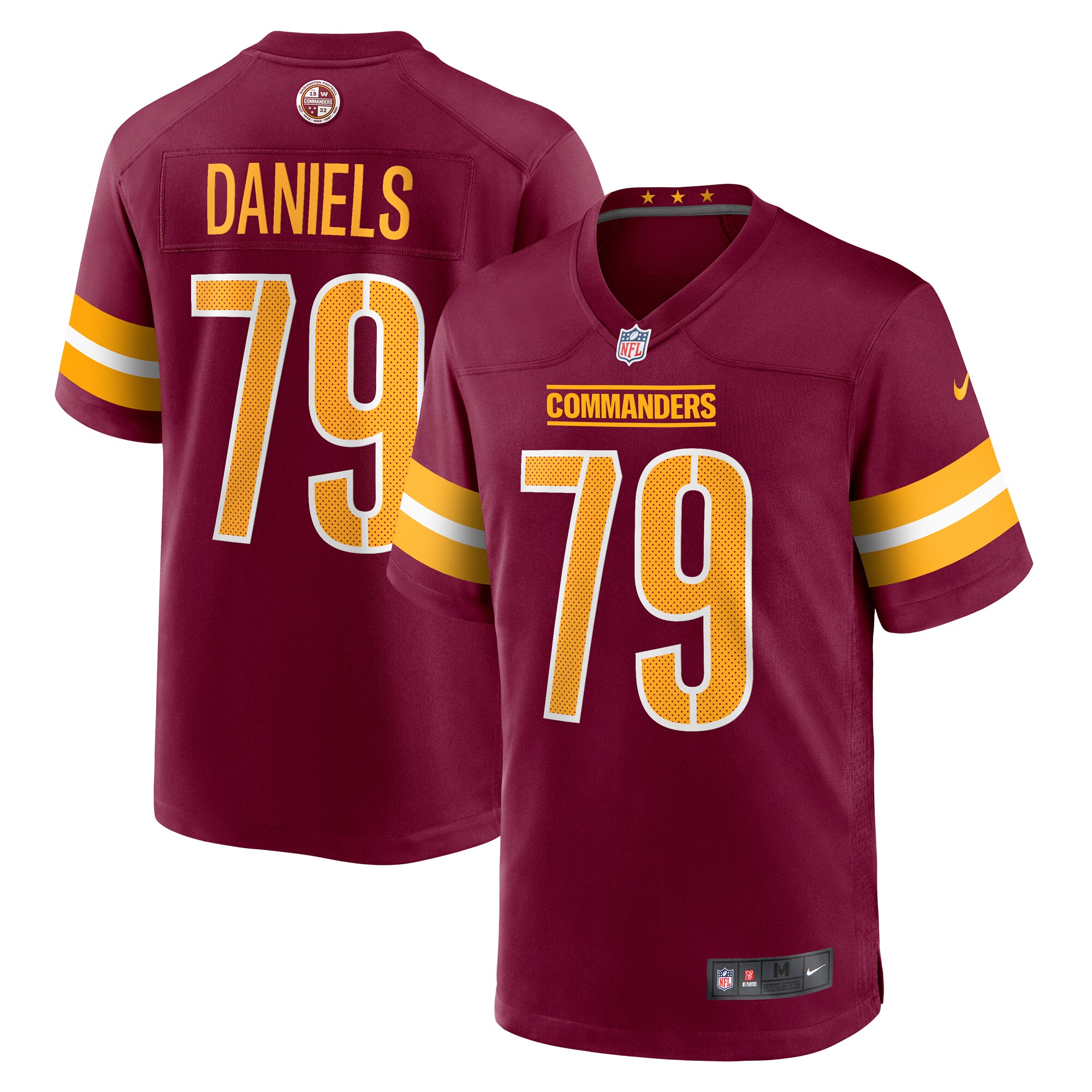 braeden daniels washington commanders nike team game jersey burgundy clowdercats x6gp4.jpg