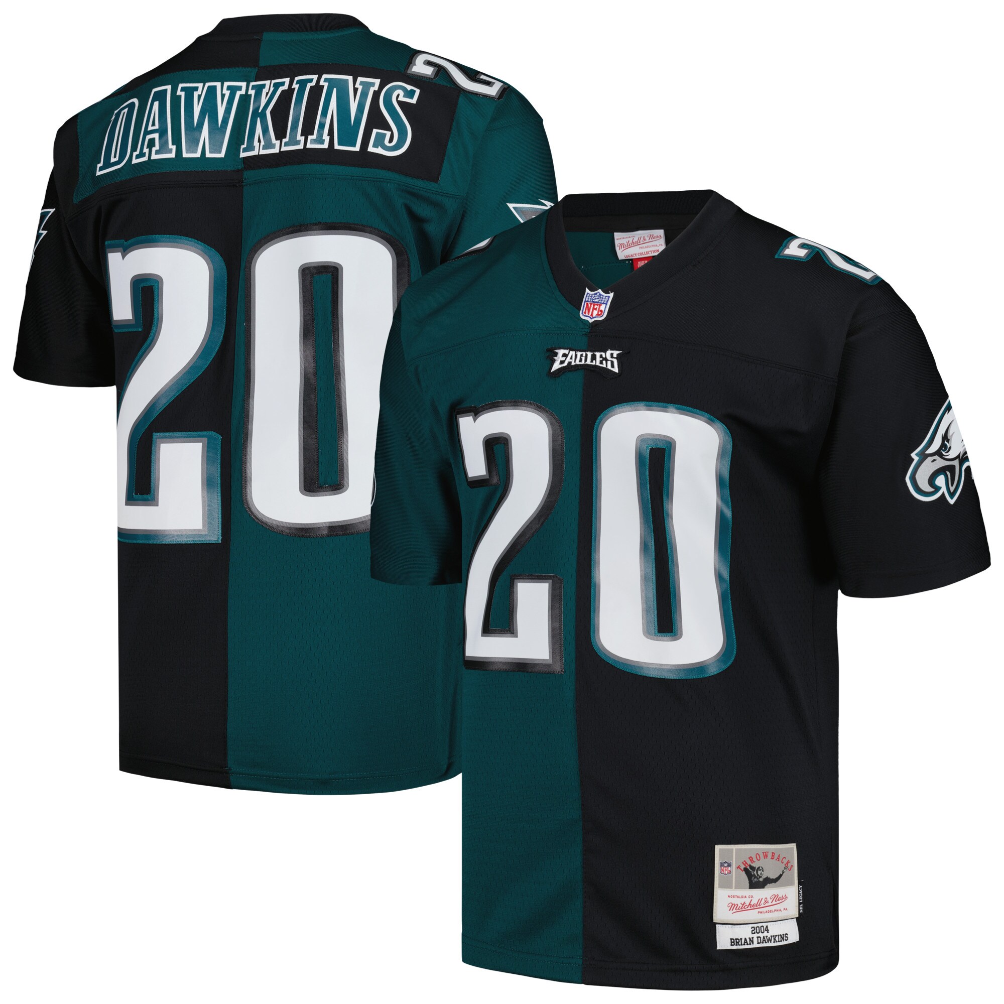 brian dawkins philadelphia eagles mitchell ness 2004 split legacy replica jersey midnight greenblack clowdercats quw7y.jpg