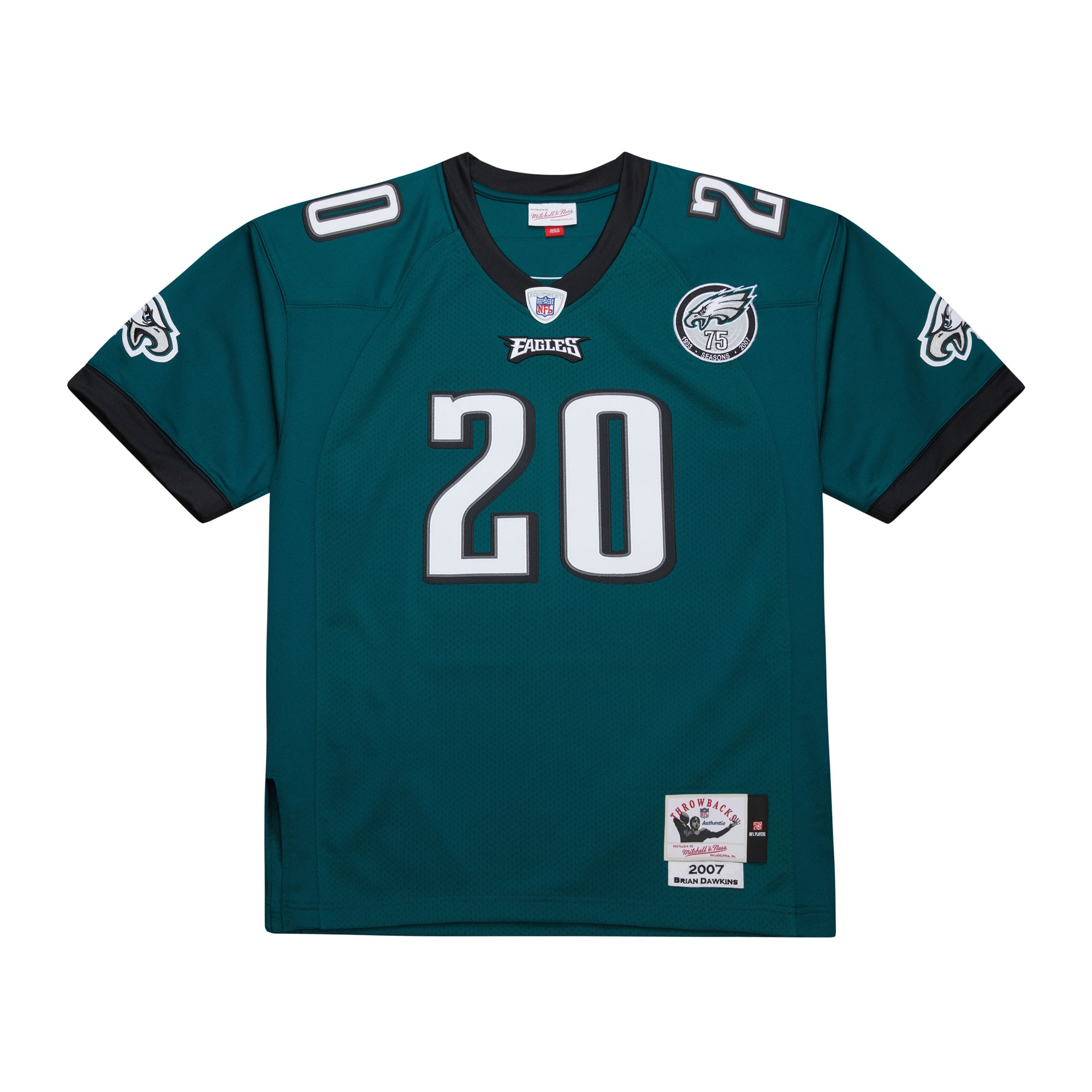 brian dawkins philadelphia eagles mitchell ness 2007 authentic throwback retired player jersey green clowdercats xutcv.jpg