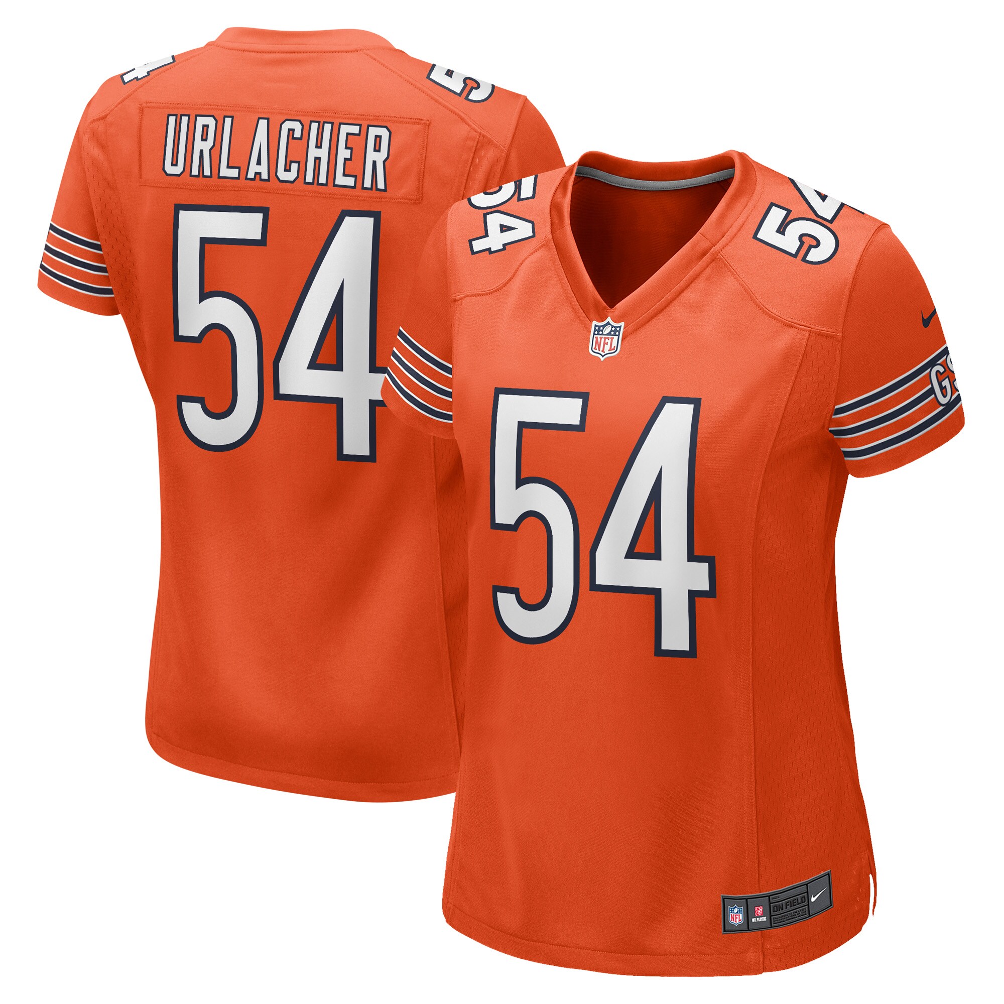 brian urlacher chicago bears nike womens retired player jersey orange clowdercats 0gf49.jpg