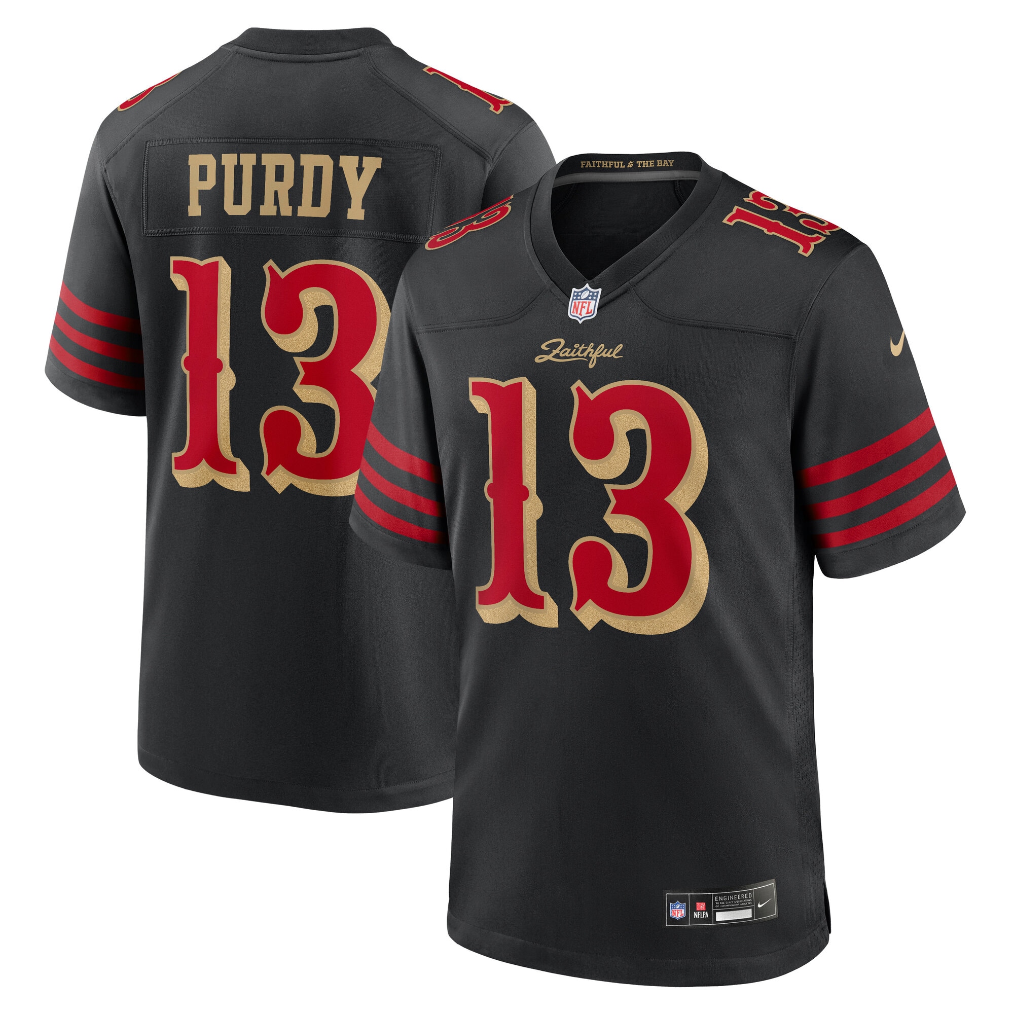 brock purdy san francisco 49ers nike 2025 rivalries collection game jersey black clowdercats gcakw.jpg