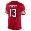 brock purdy san francisco 49ers nike vapor fuse limited jersey scarlet clowdercats obcss.jpg