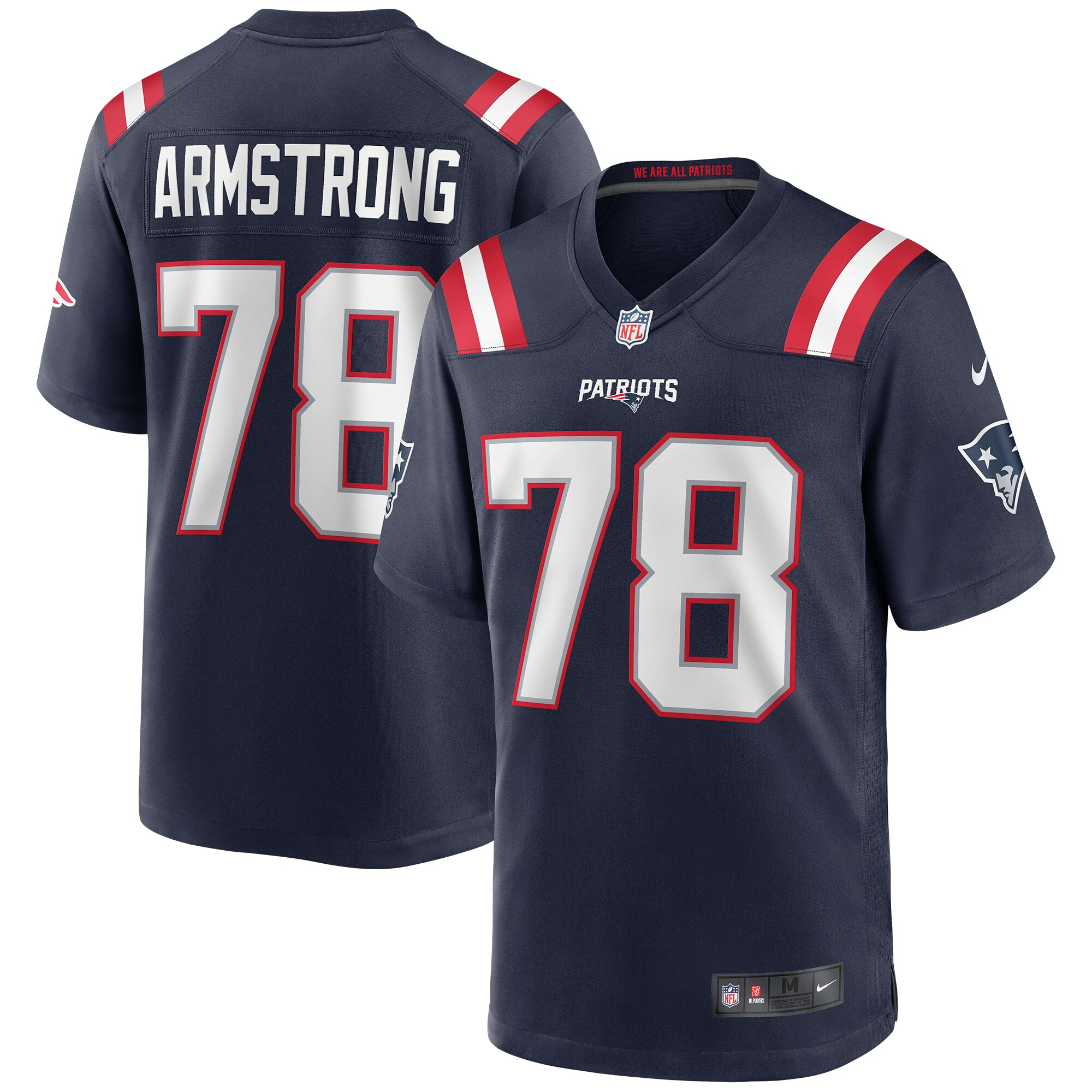 bruce armstrong new england patriots nike game retired player jersey navy clowdercats 5jinq.jpg