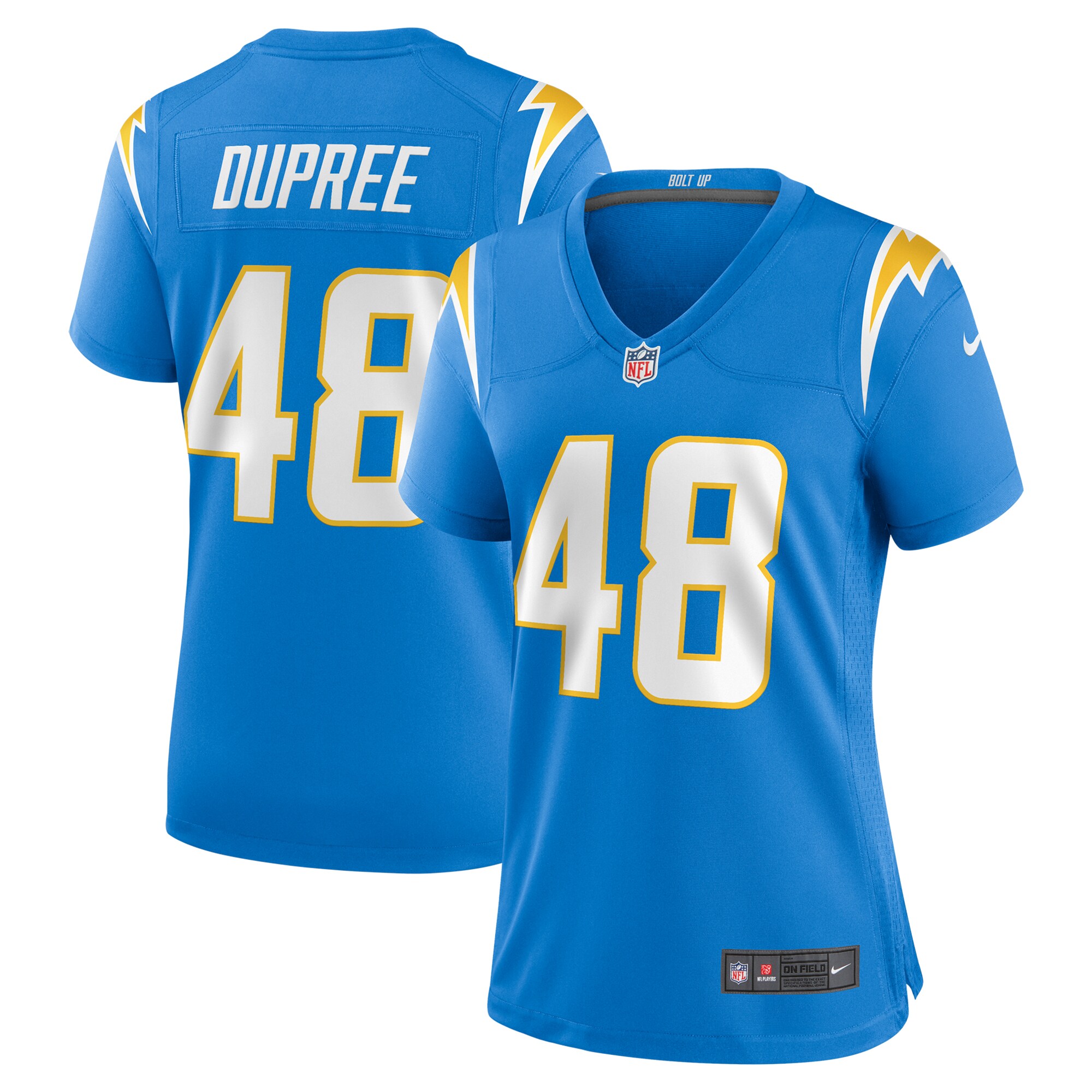 bud dupree los angeles chargers nike womens team game jersey powder blue clowdercats ltnsx.jpg
