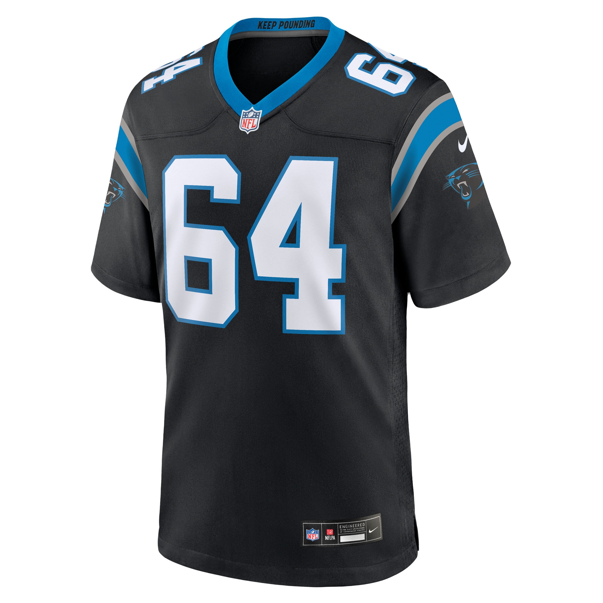 cade mays carolina panthers nike team game jersey black clowdercats txmub.jpg