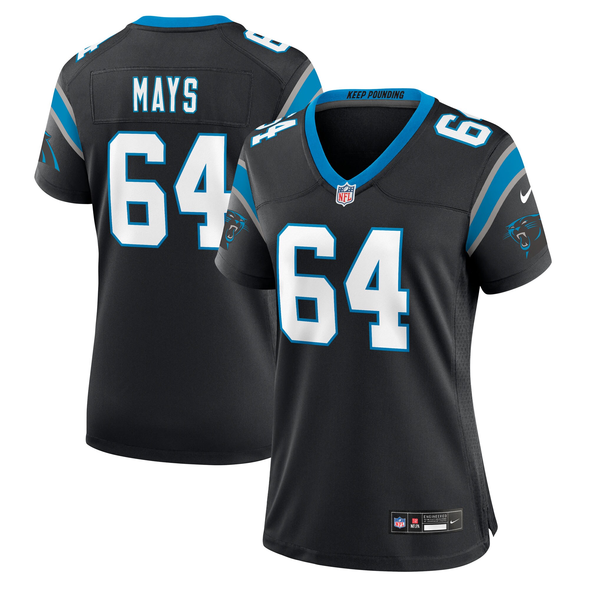 cade mays carolina panthers nike womens team game jersey black clowdercats xjl8f.jpg