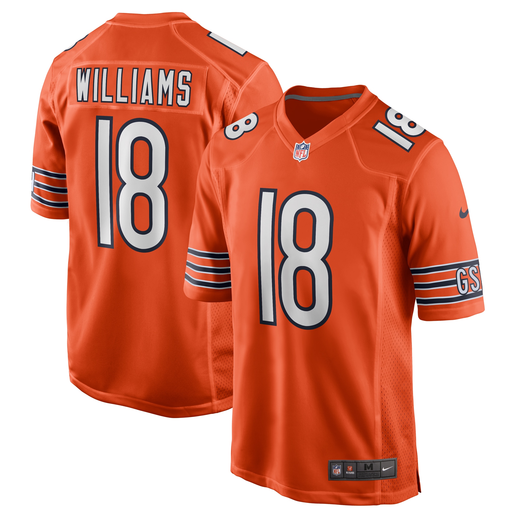 caleb williams chicago bears nike alternate player game jersey orange clowdercats rmh5d.jpg