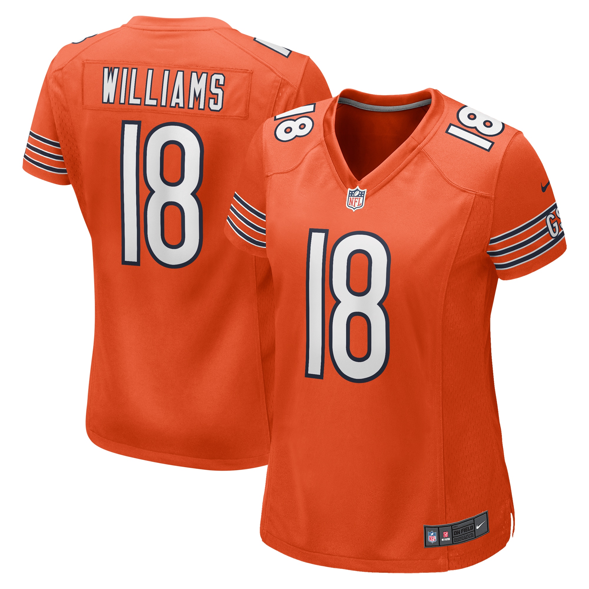 caleb williams chicago bears nike womens alternate game jersey orange clowdercats saefz.jpg
