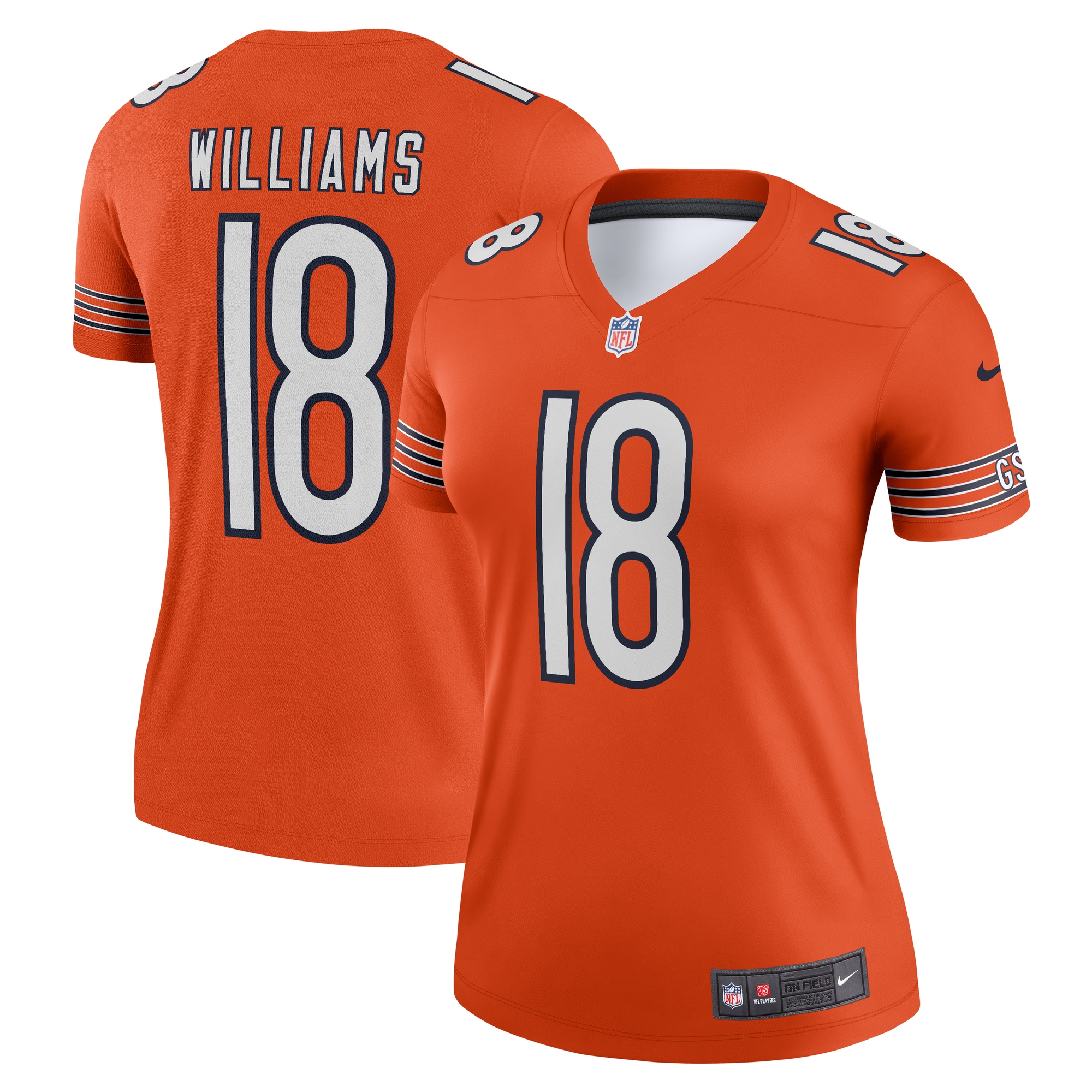 caleb williams chicago bears nike womens alternate legend player performance top orange clowdercats vokmh.jpg