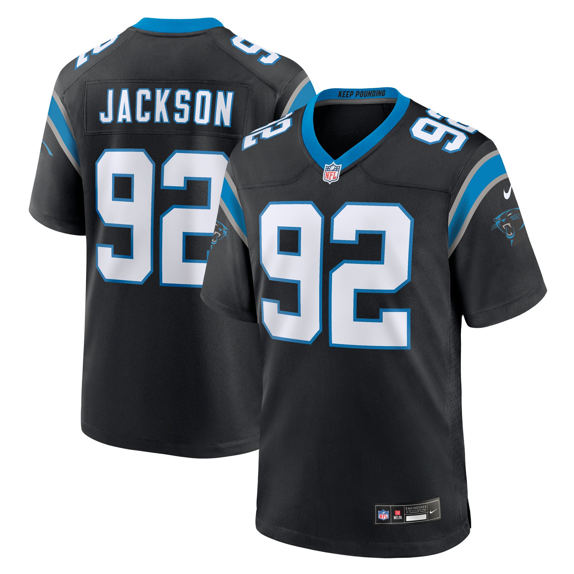 cam jackson carolina panthers nike team game jersey black clowdercats 4b648.jpg