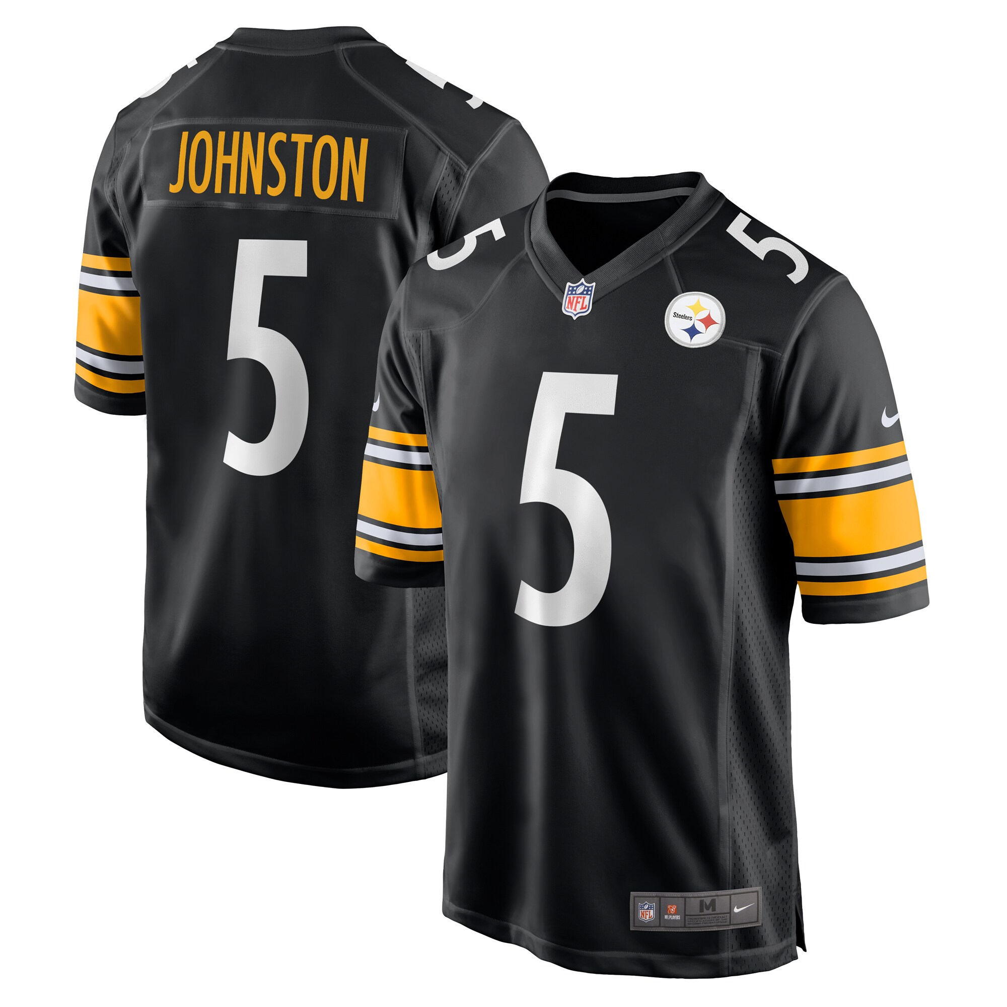 cameron johnston pittsburgh steelers nike game jersey black clowdercats kdbkj.jpg