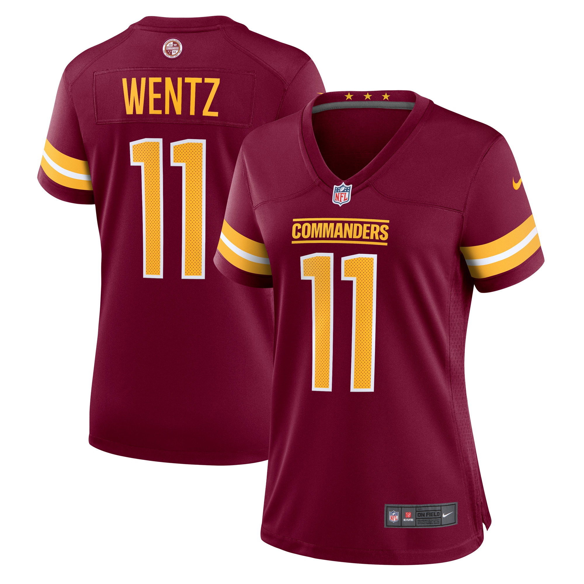 carson wentz washington commanders nike womens game jersey burgundy clowdercats njt9d.jpg