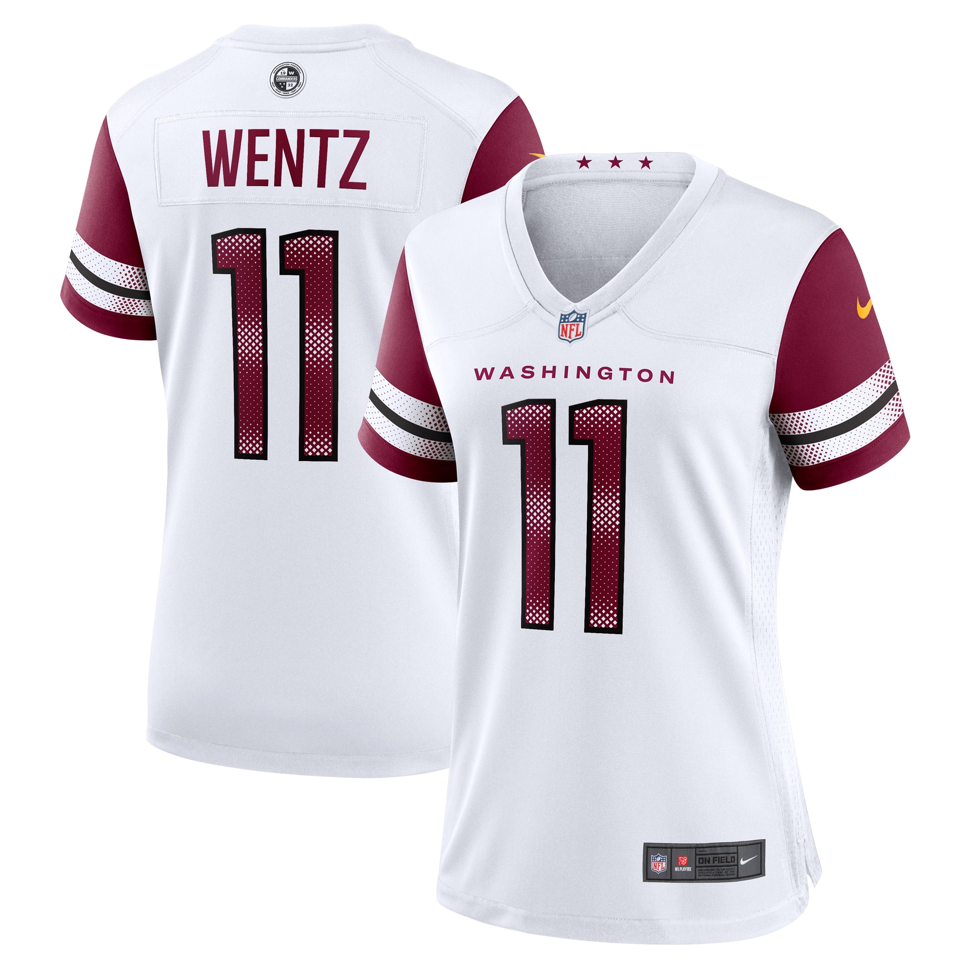 carson wentz washington commanders nike womens game jersey white clowdercats e6i3f.jpg