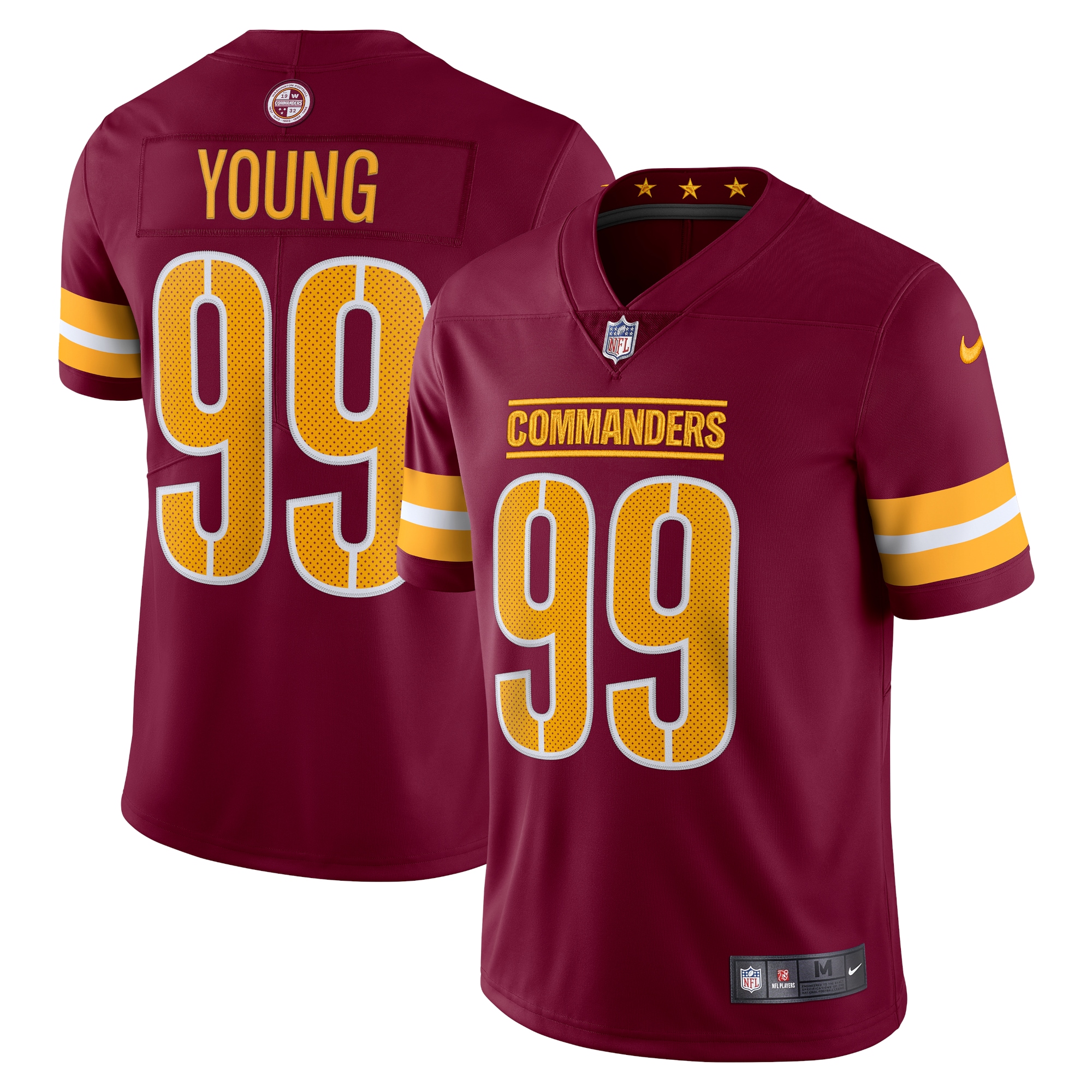 chase young washington commanders nike vapor limited jersey burgundy clowdercats x7ds6.jpg