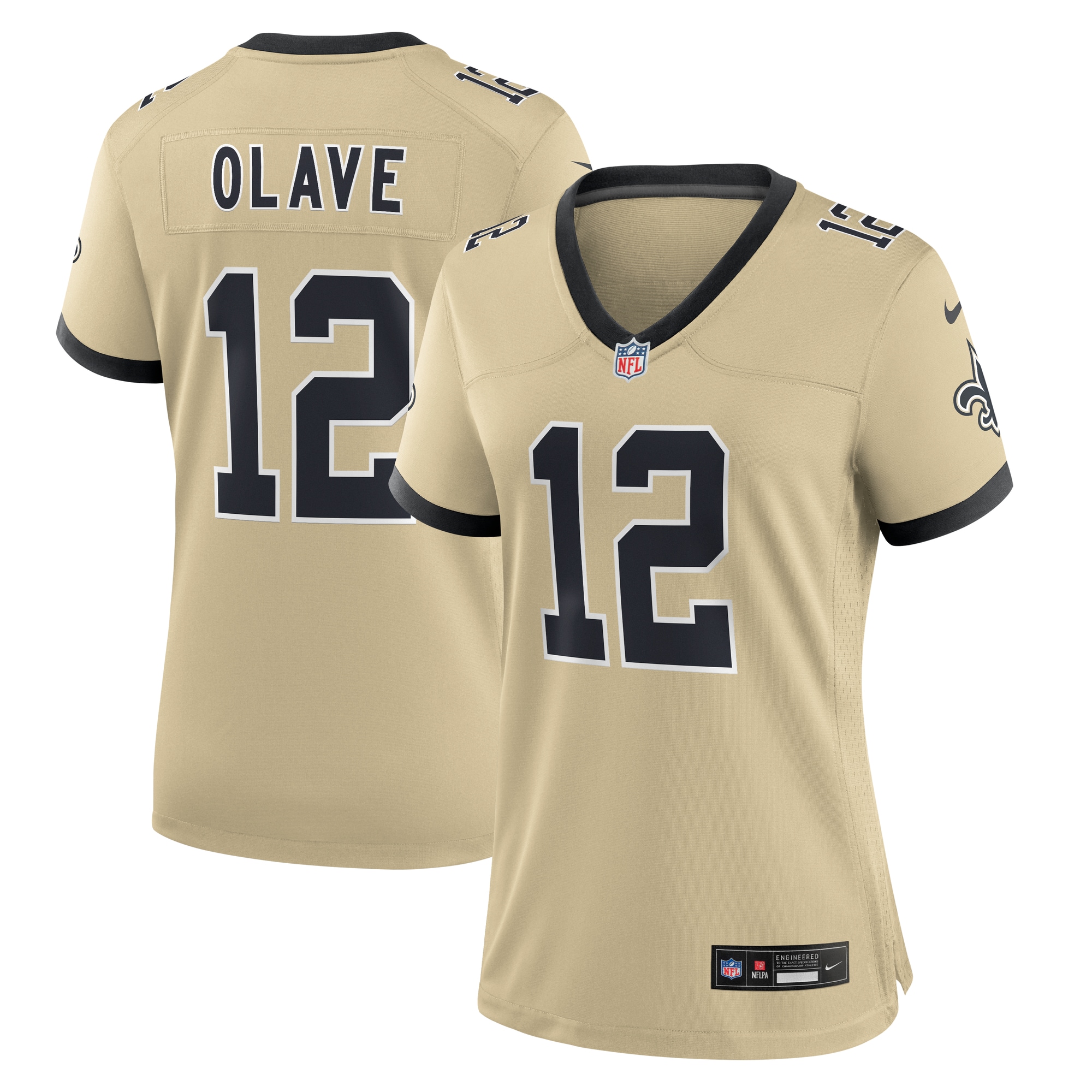 chris olave new orleans saints nike womens gameday golds alternate game player jersey gold clowdercats xkdhm.jpg