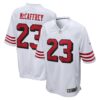 christian mccaffrey san francisco 49ers nike game jersey white clowdercats ngknz.jpg