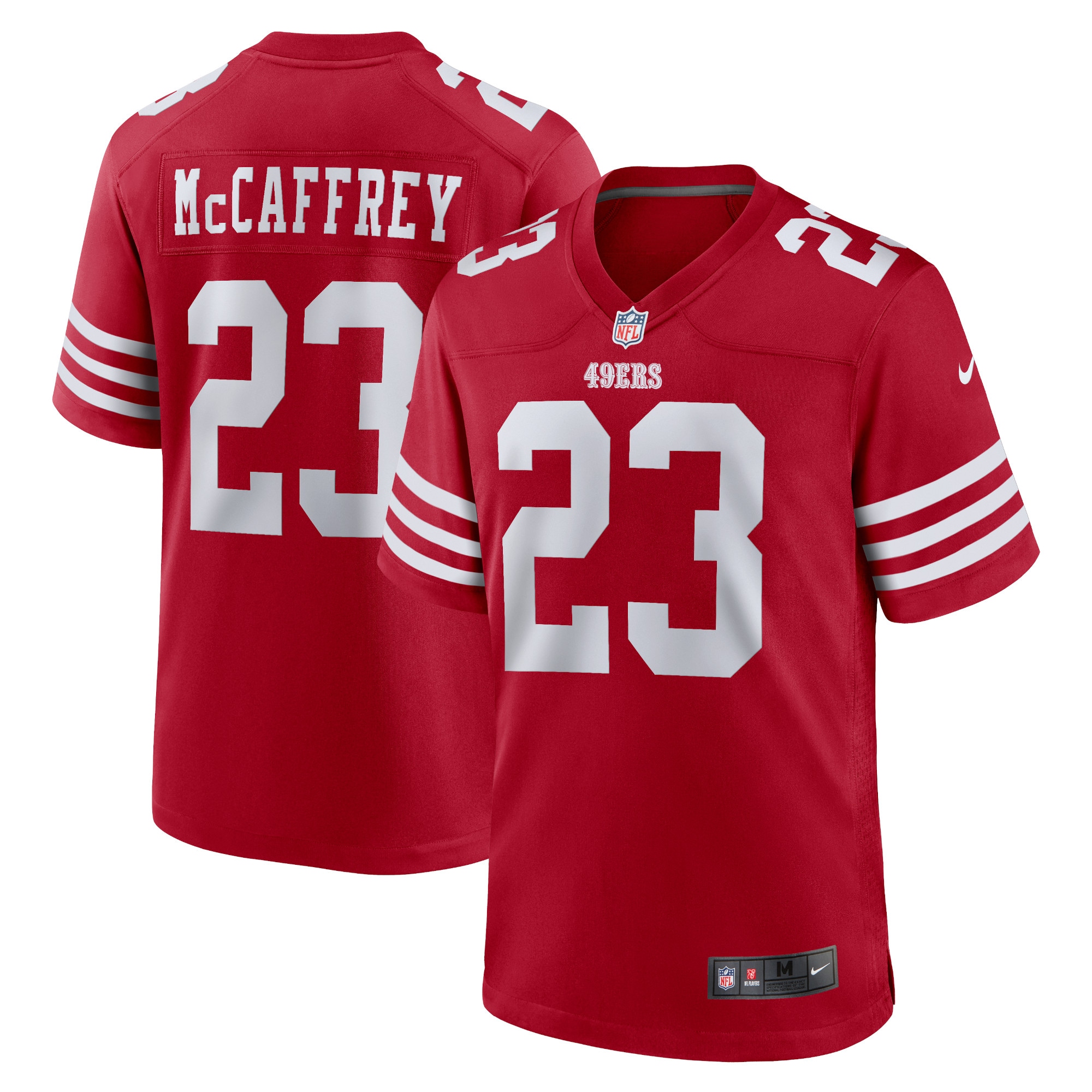christian mccaffrey san francisco 49ers nike game player jersey scarlet clowdercats sm8vp.jpg