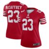 christian mccaffrey san francisco 49ers nike womens legend player performance top scarlet clowdercats dwxyk.jpg