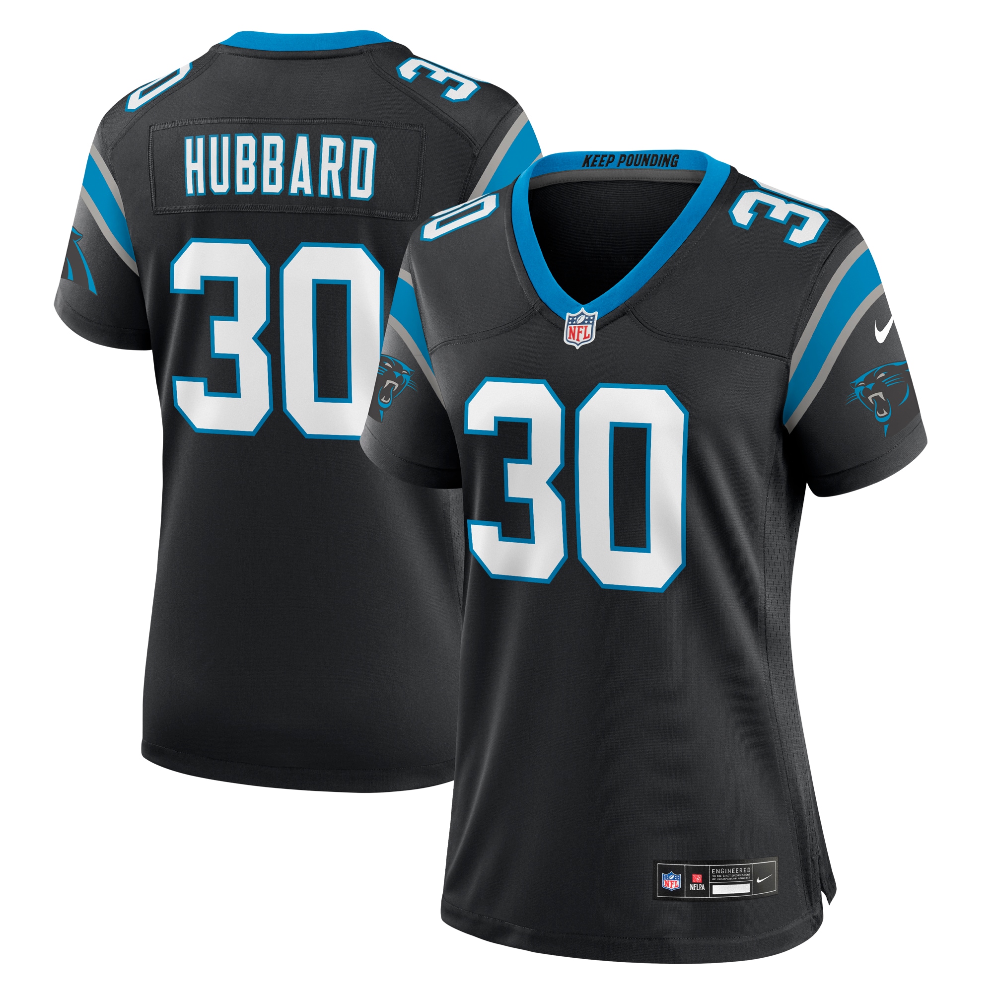 chuba hubbard carolina panthers nike womens team game jersey black clowdercats al6gt.jpg