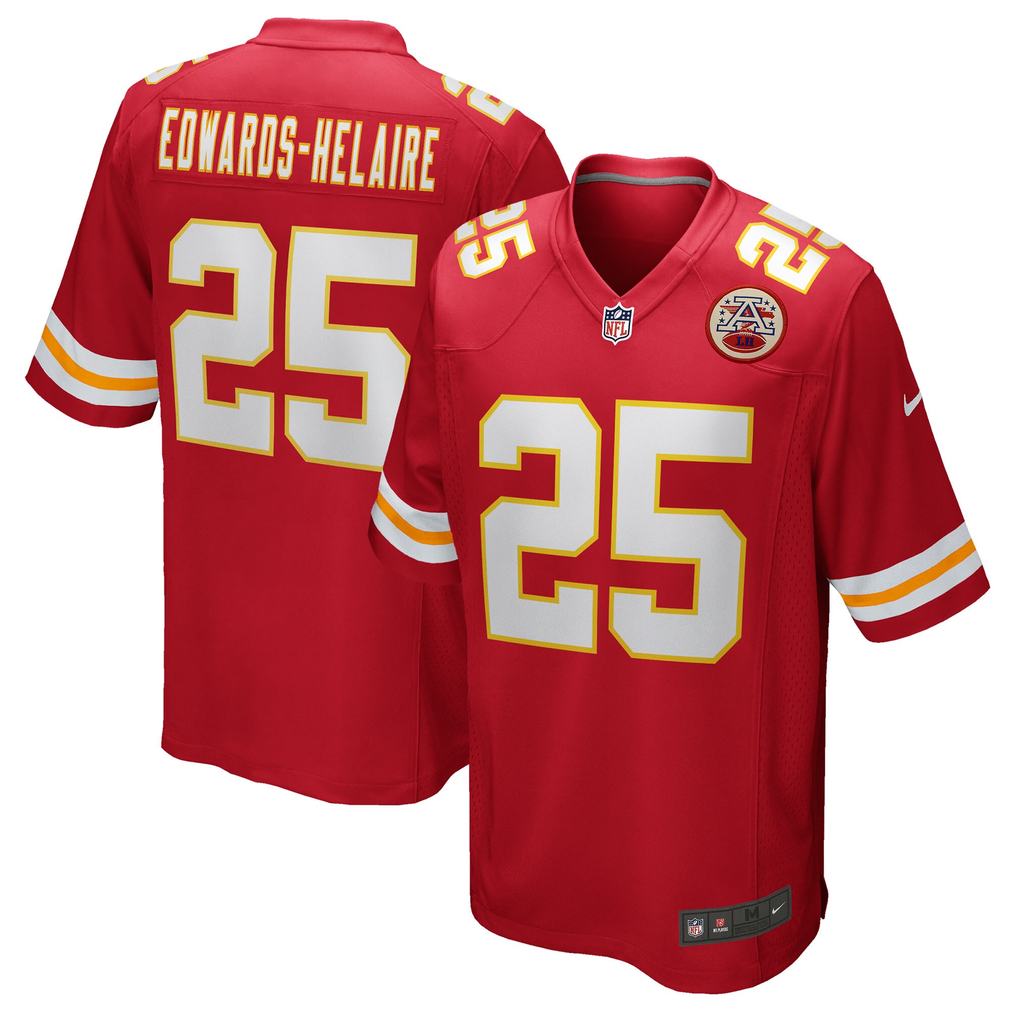 clyde edwards helaire kansas city chiefs nike player game jersey red clowdercats rxwj9.jpg