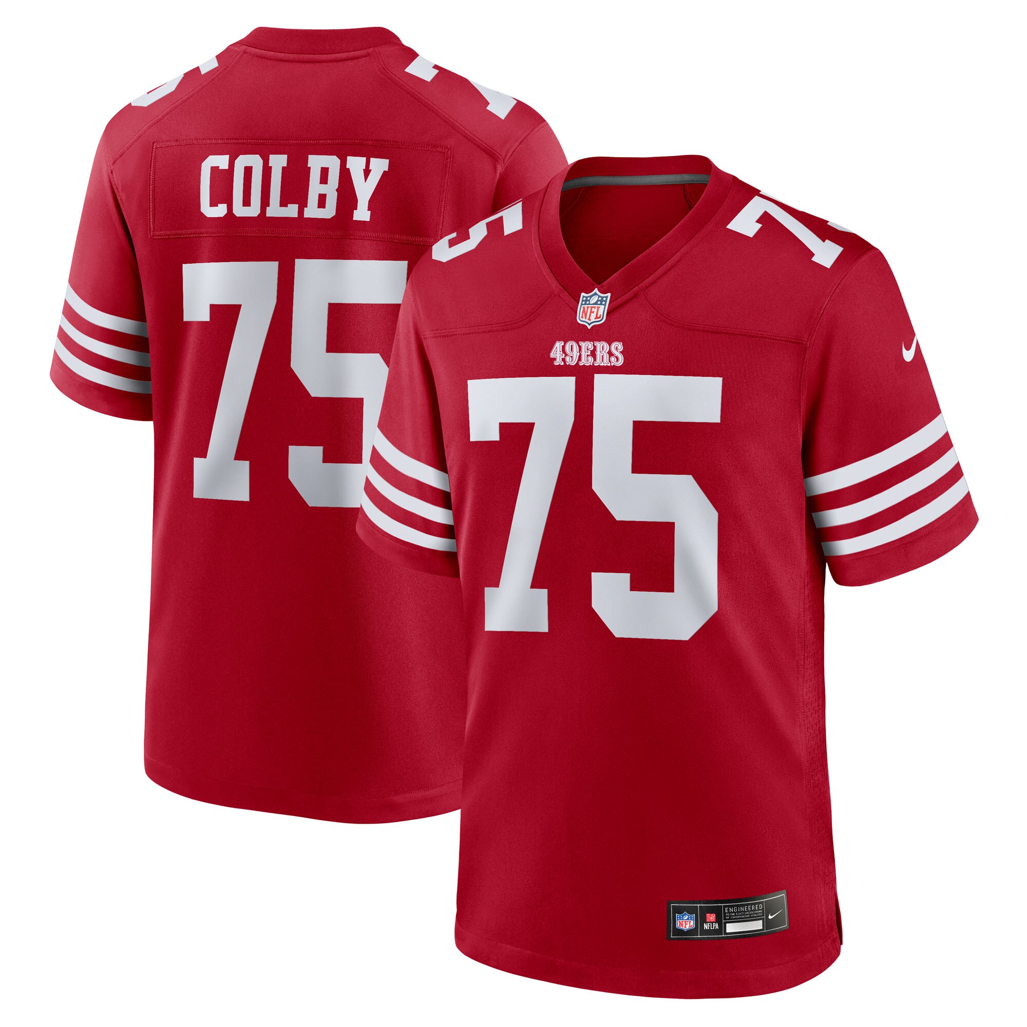 connor colby san francisco 49ers nike team game jersey scarlet clowdercats jdz3e.jpg