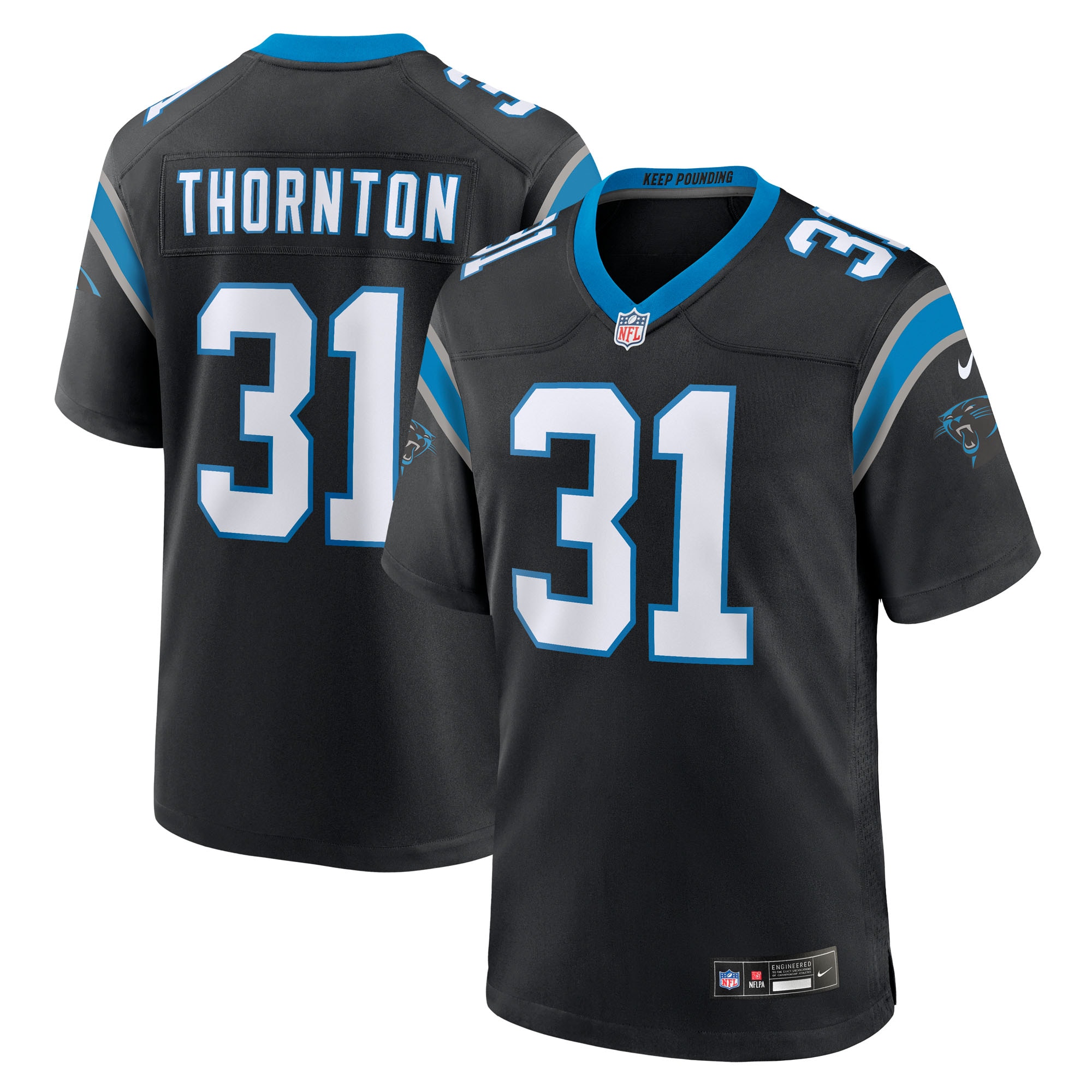 corey thornton carolina panthers nike team game jersey black clowdercats fix91.jpg