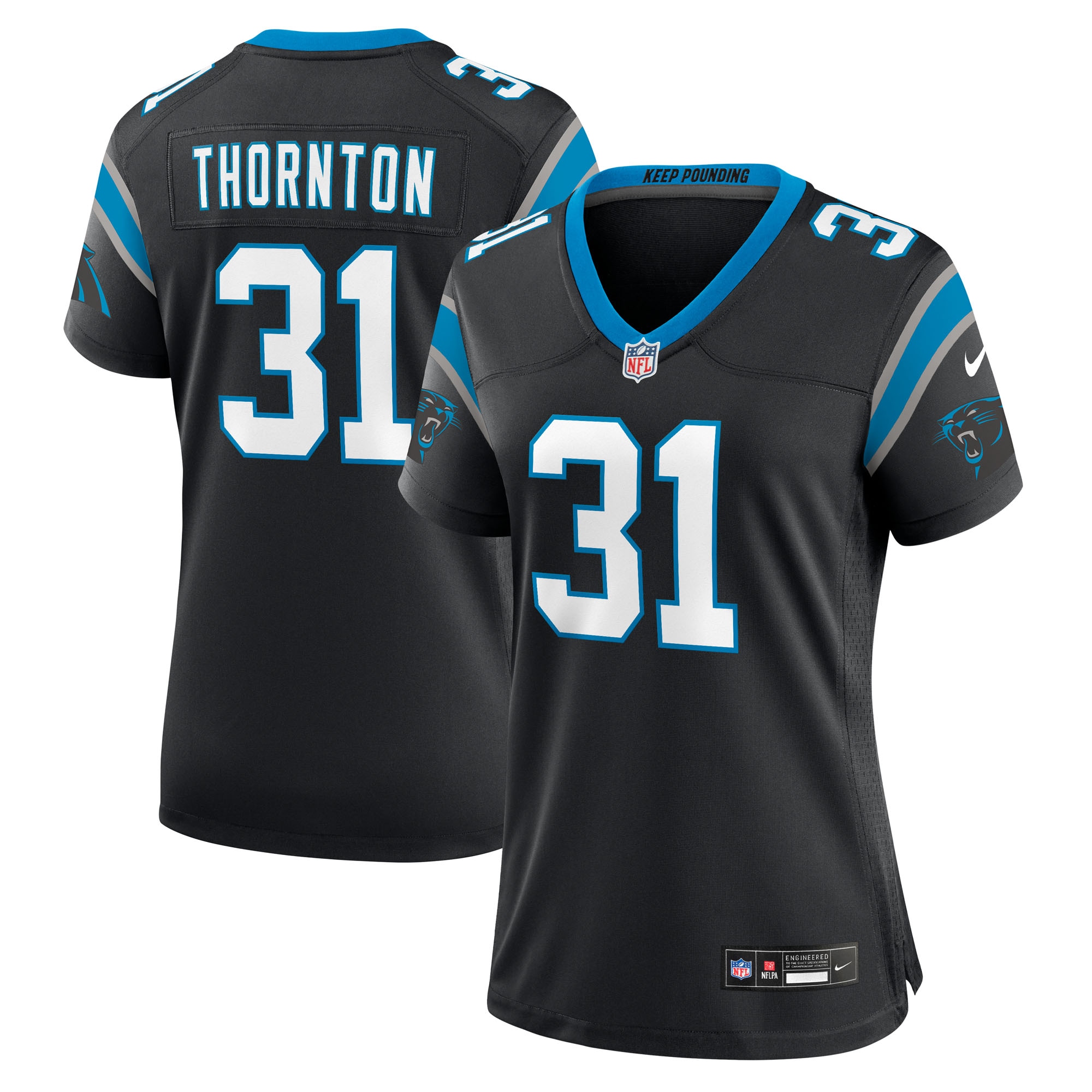 corey thornton carolina panthers nike womens team game jersey black clowdercats t5uow.jpg