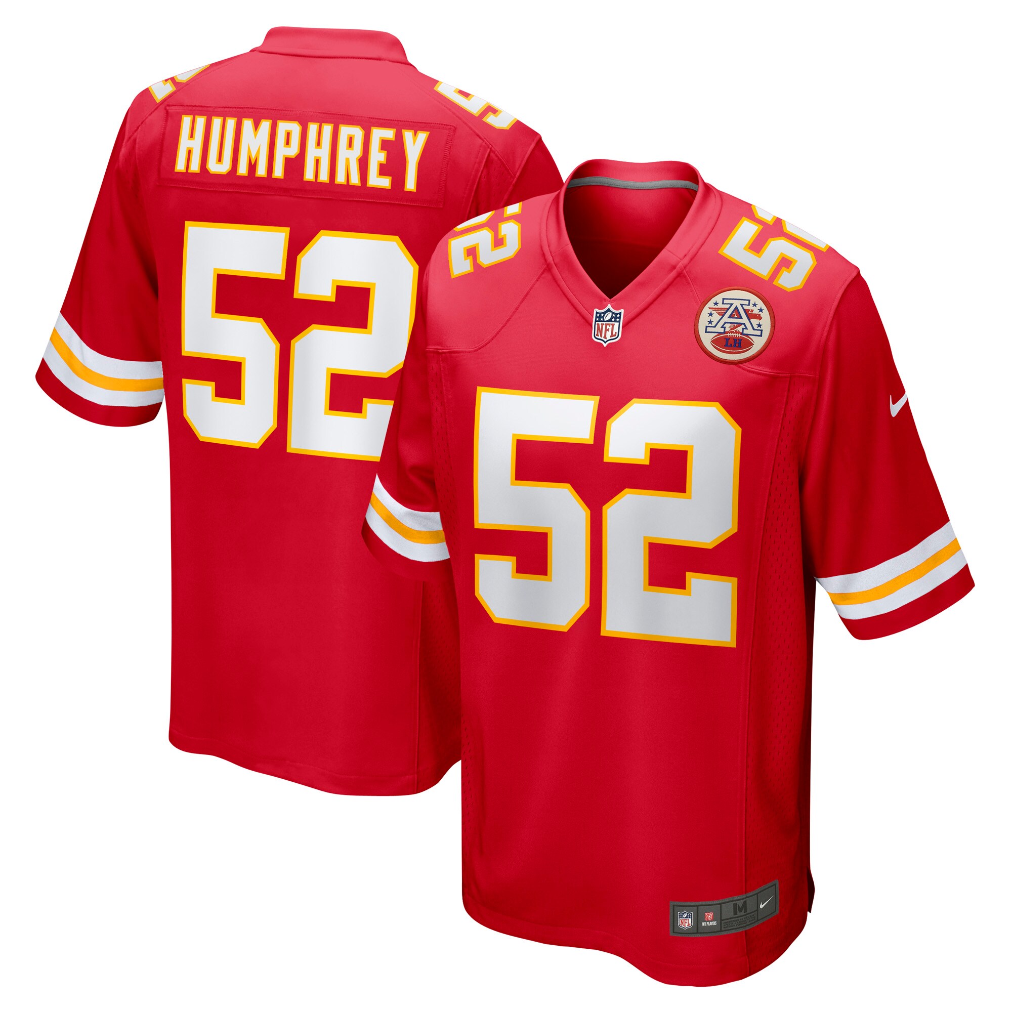 creed humphrey kansas city chiefs nike game jersey red clowdercats nauec.jpg