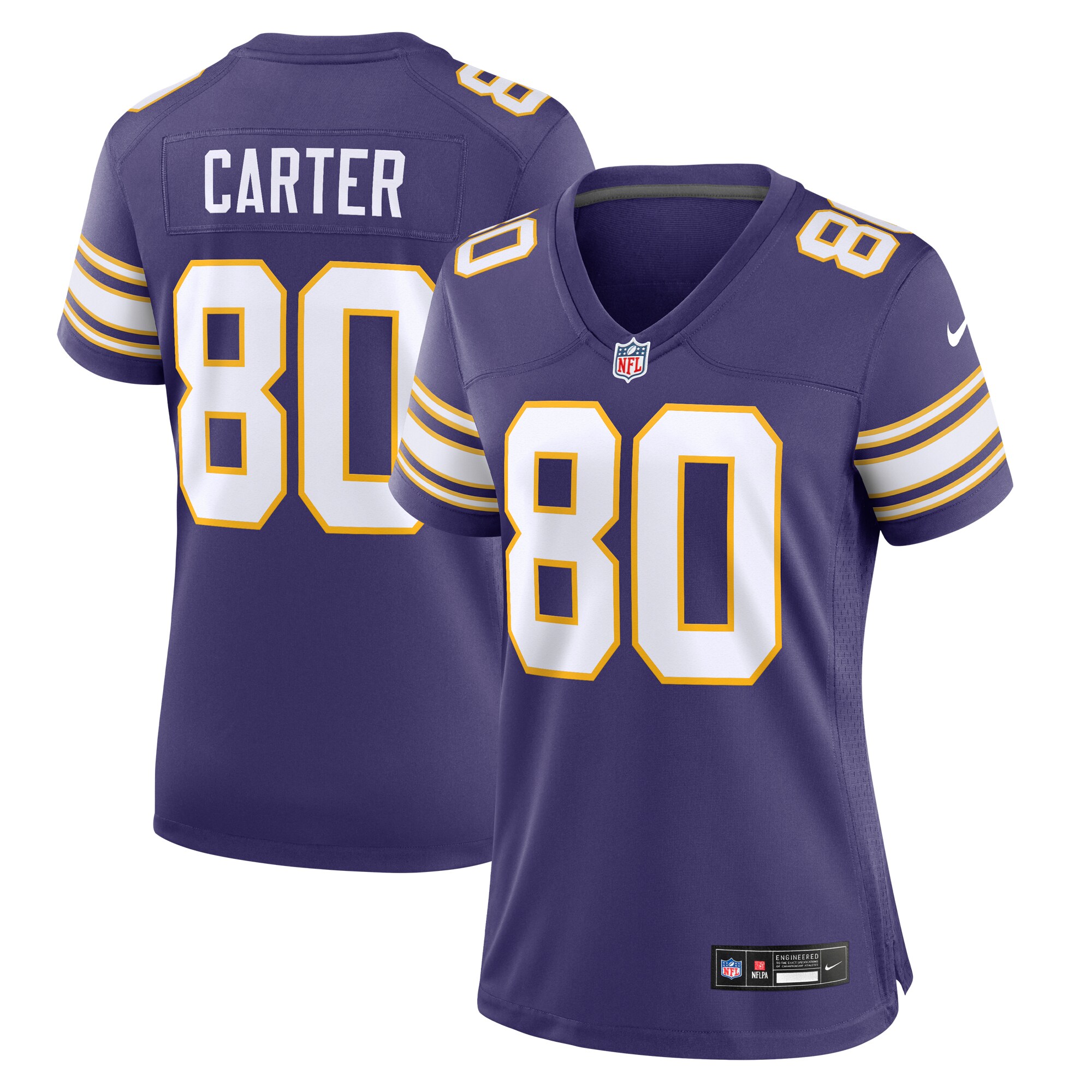 cris carter minnesota vikings nike womens classic retired player game jersey purple clowdercats 0lvjb.jpg