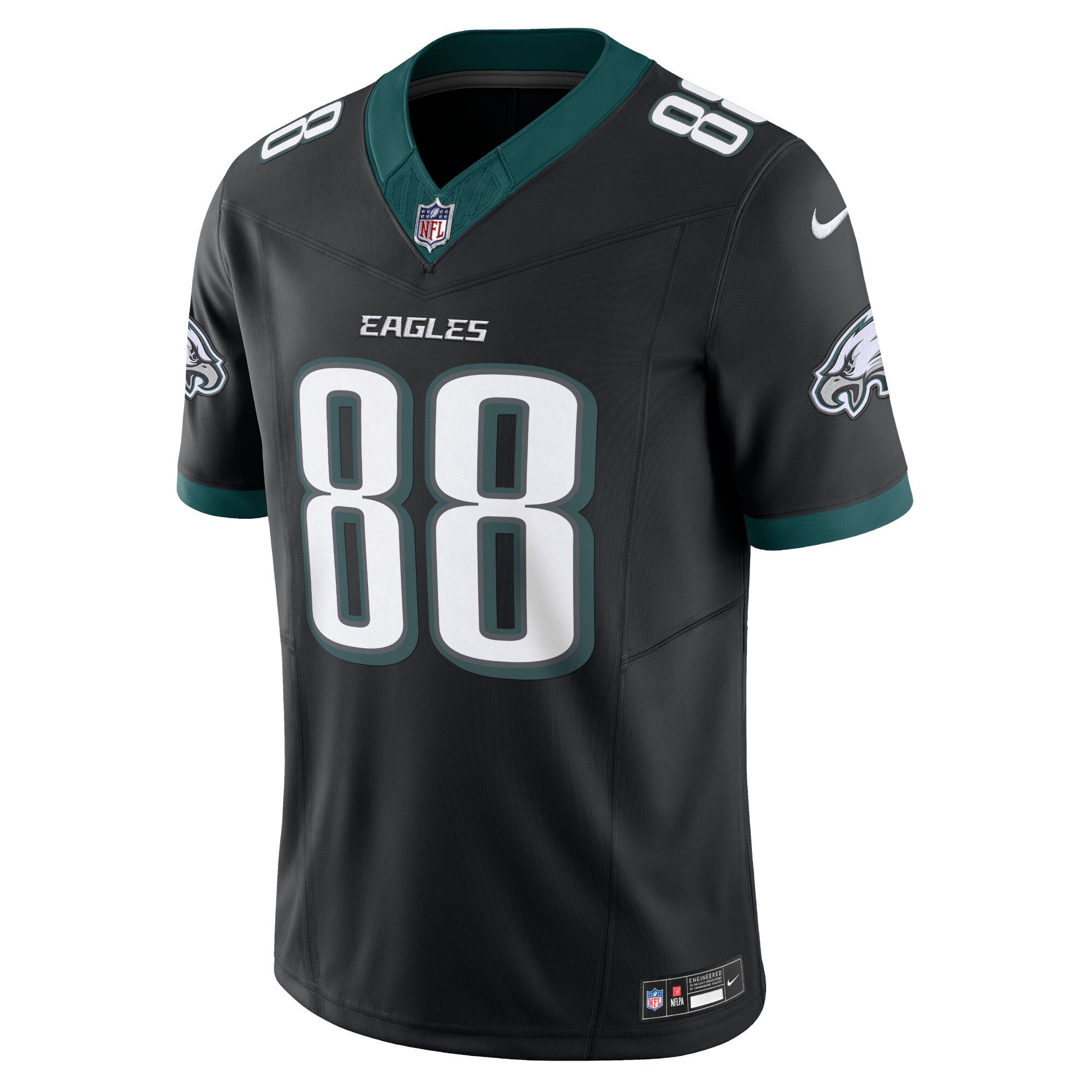 dallas goedert philadelphia eagles nike alternate vapor fuse limited jersey black clowdercats xravc.jpg