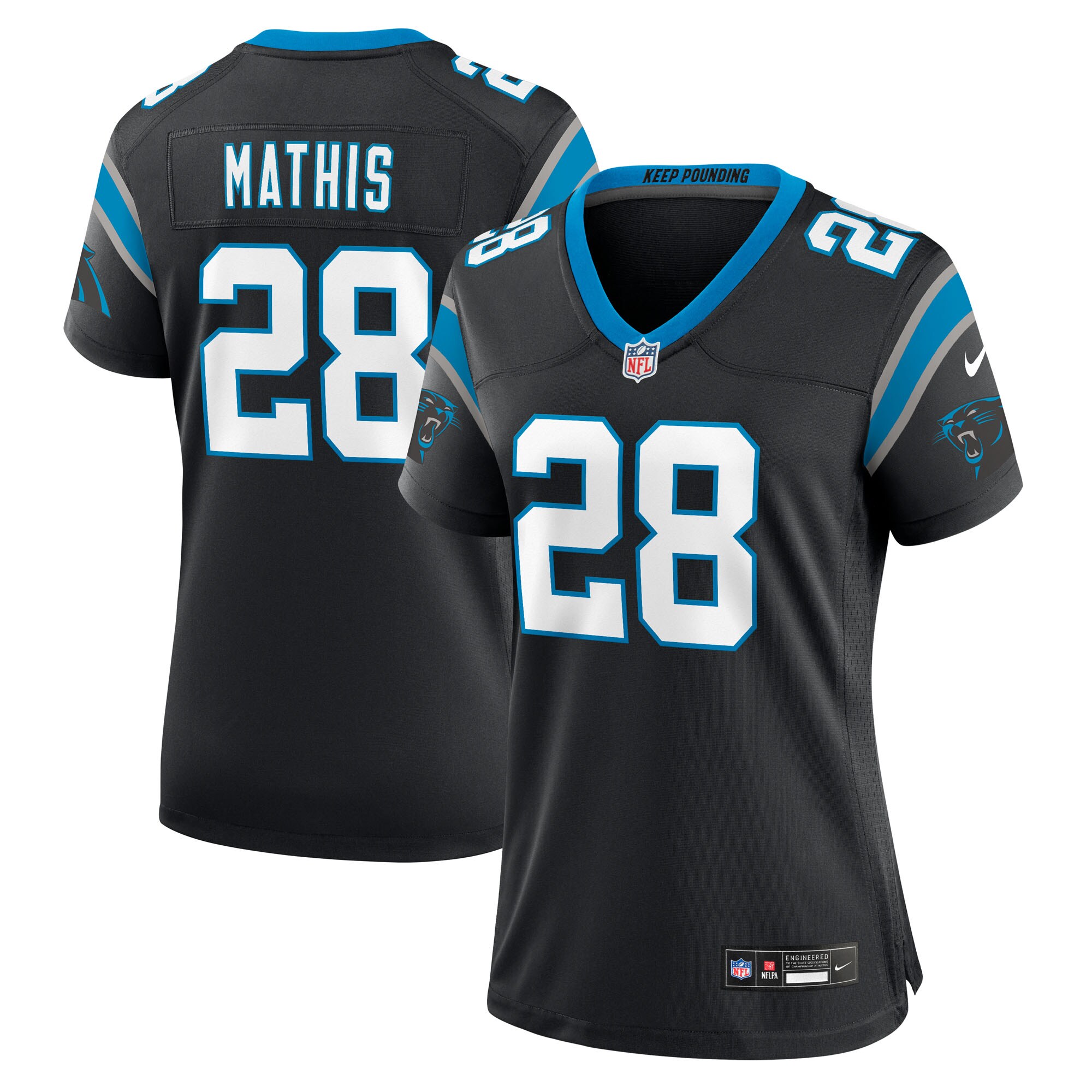 damarri mathis carolina panthers nike womens team game jersey black clowdercats dennx.jpg