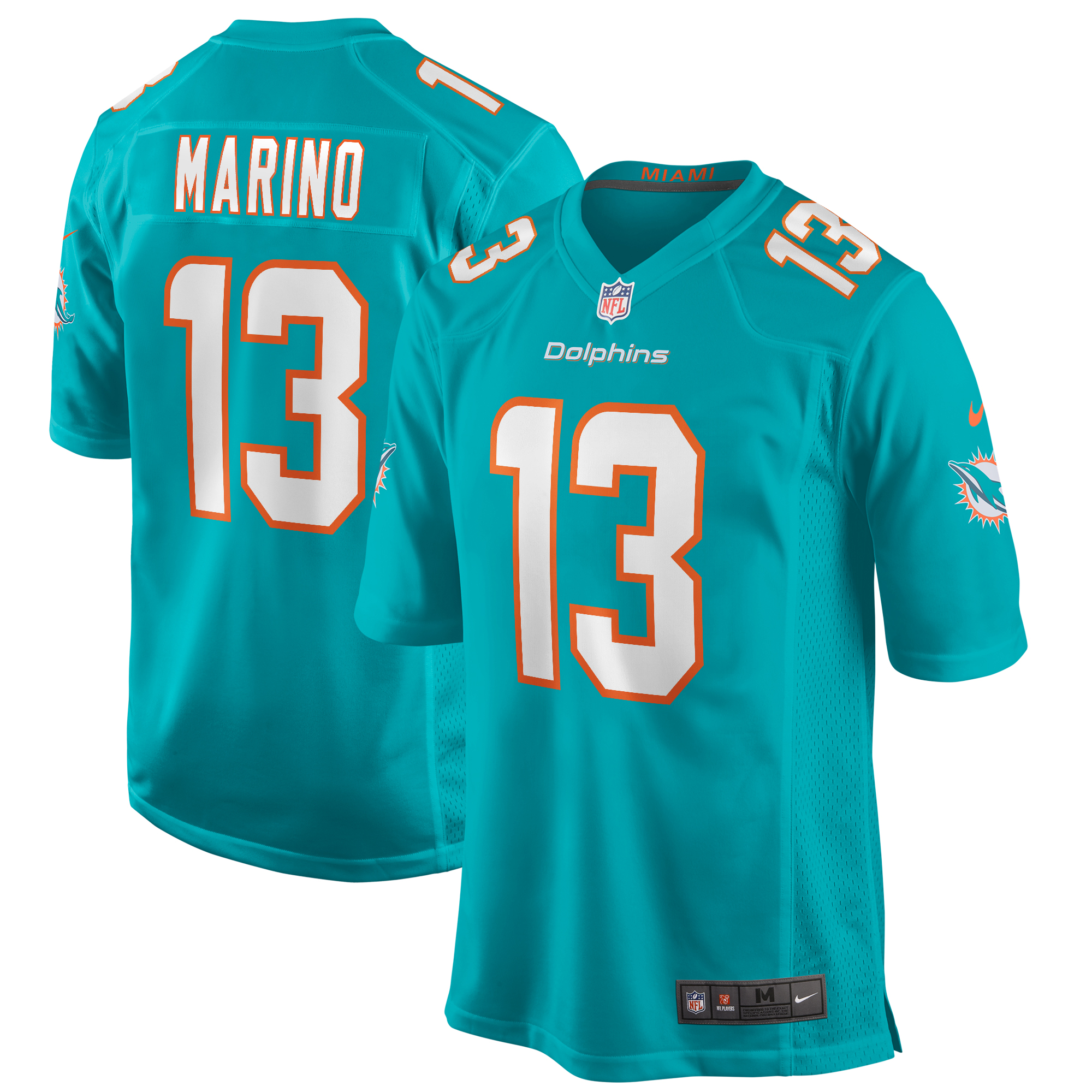 dan marino miami dolphins nike game retired player jersey aqua clowdercats xj7ng.jpg