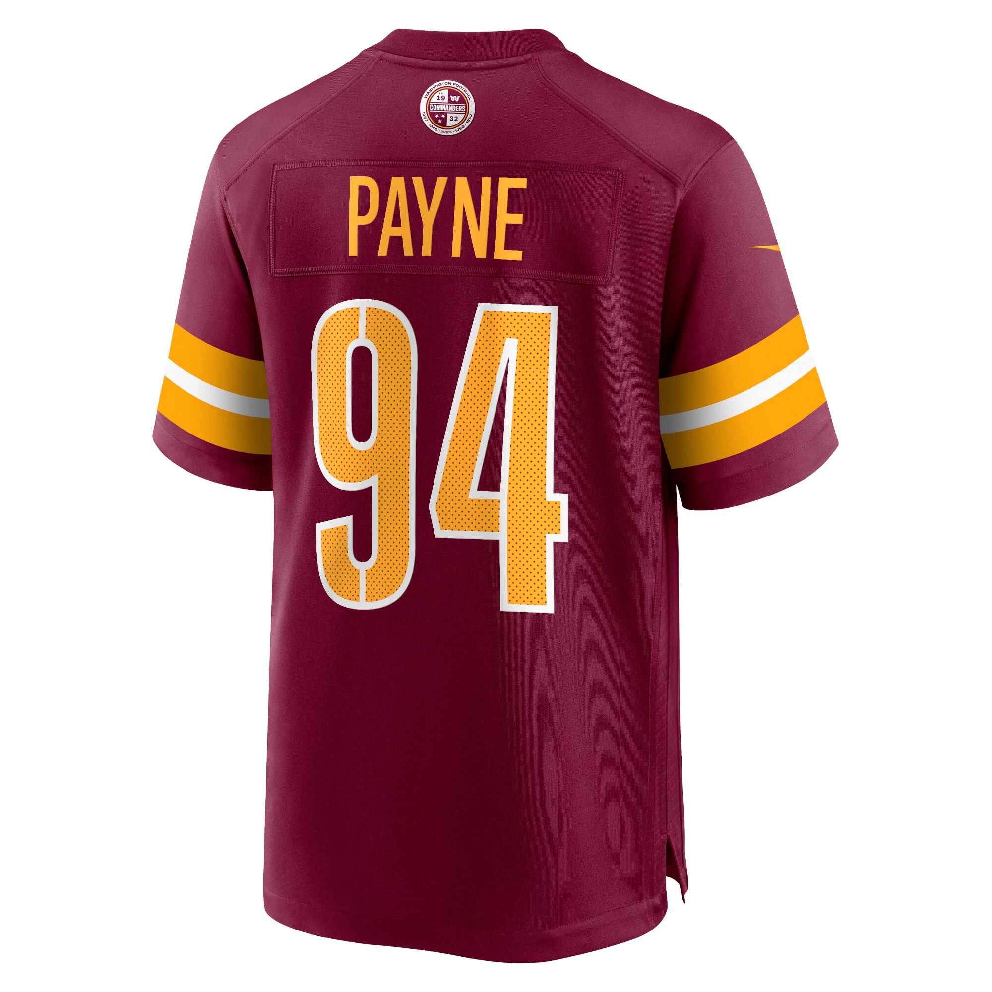 daron payne washington commanders nike game jersey burgundy clowdercats gswpw.jpg