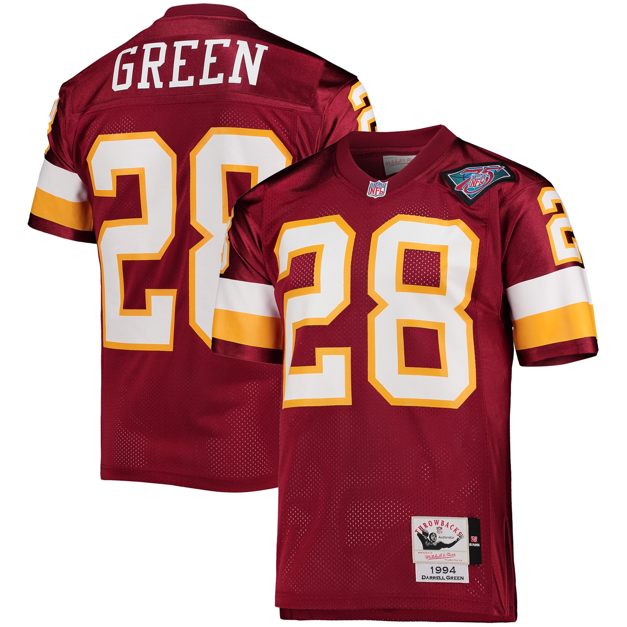 darrell green washington football team 1994 mitchell ness authentic throwback retired player jersey burgundy clowdercats fogtd.jpg